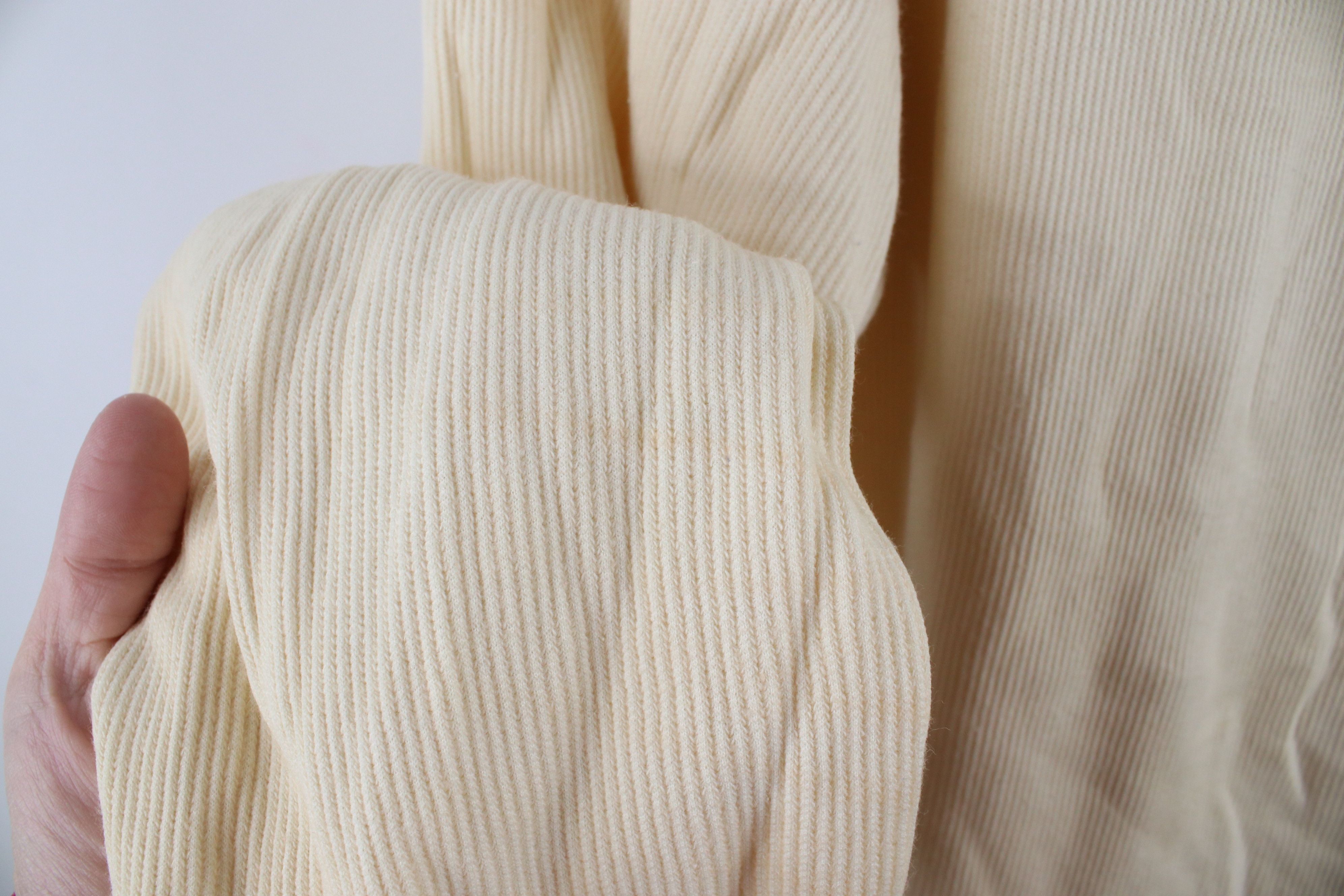 Ralph Lauren Vintage 90s Ralph Lauren Out Ribbed Knit T-Shirt Cream USA Size US XL / EU 56 / 4 - 6 Thumbnail