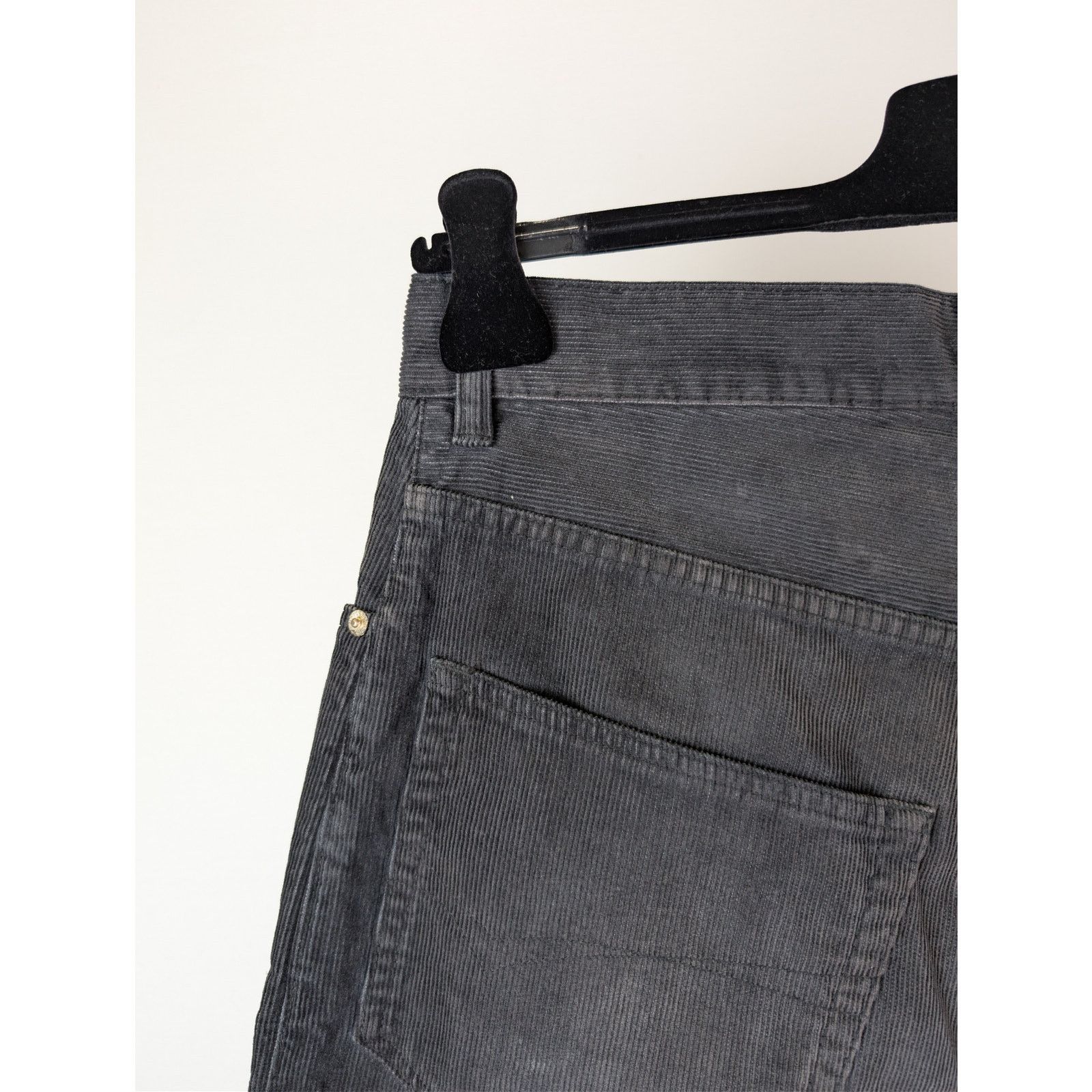 Balenciaga o1rshd1 Japanese Cotton Corduroy Denim Baggy Pants in Black Size US 28 / EU 44 - 15 Thumbnail