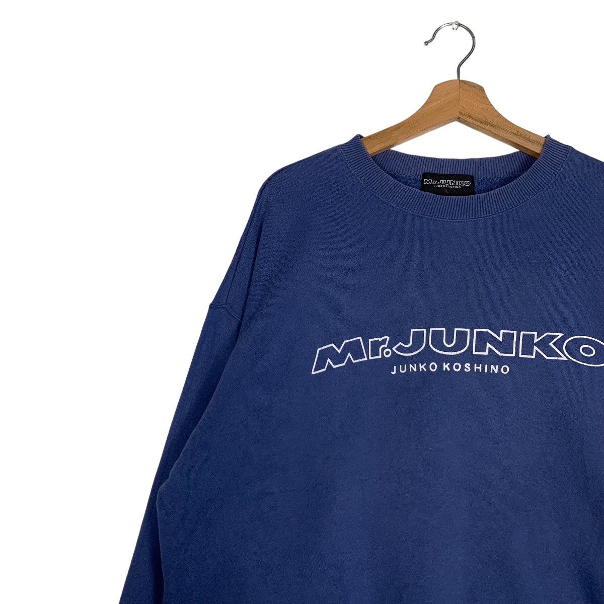 Mr. Junko MR.JUNKO Junko Koshino Big Logo Blue Sweatshirts #0673-C31 Size US L / EU 52-54 / 3 - 4 Thumbnail
