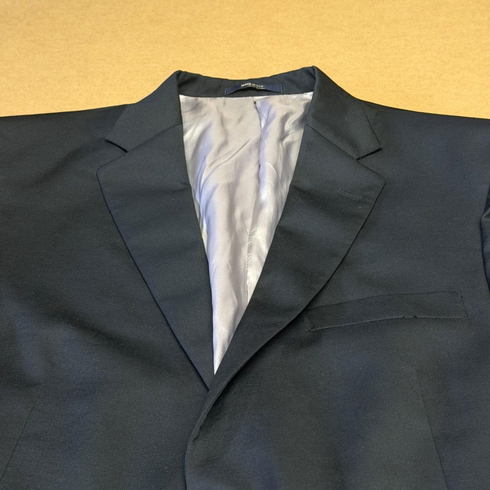 Hart Schaffner Marx Hart Schaffner Marx Blazer Mens 44R Blue 2 Button Sport Coat Made USA Dillard's Size 44R - 5 Thumbnail