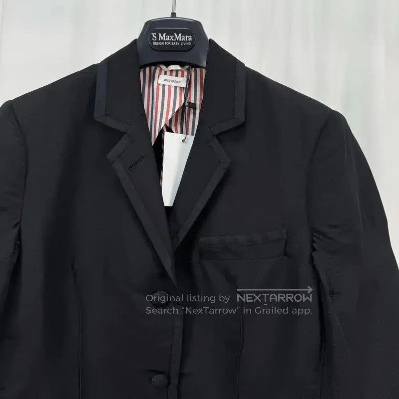 Thom Browne Thom Browne Women's Black Silk Logo Jacket . Size M / US 6-8 / IT 42-44 - 3 Thumbnail