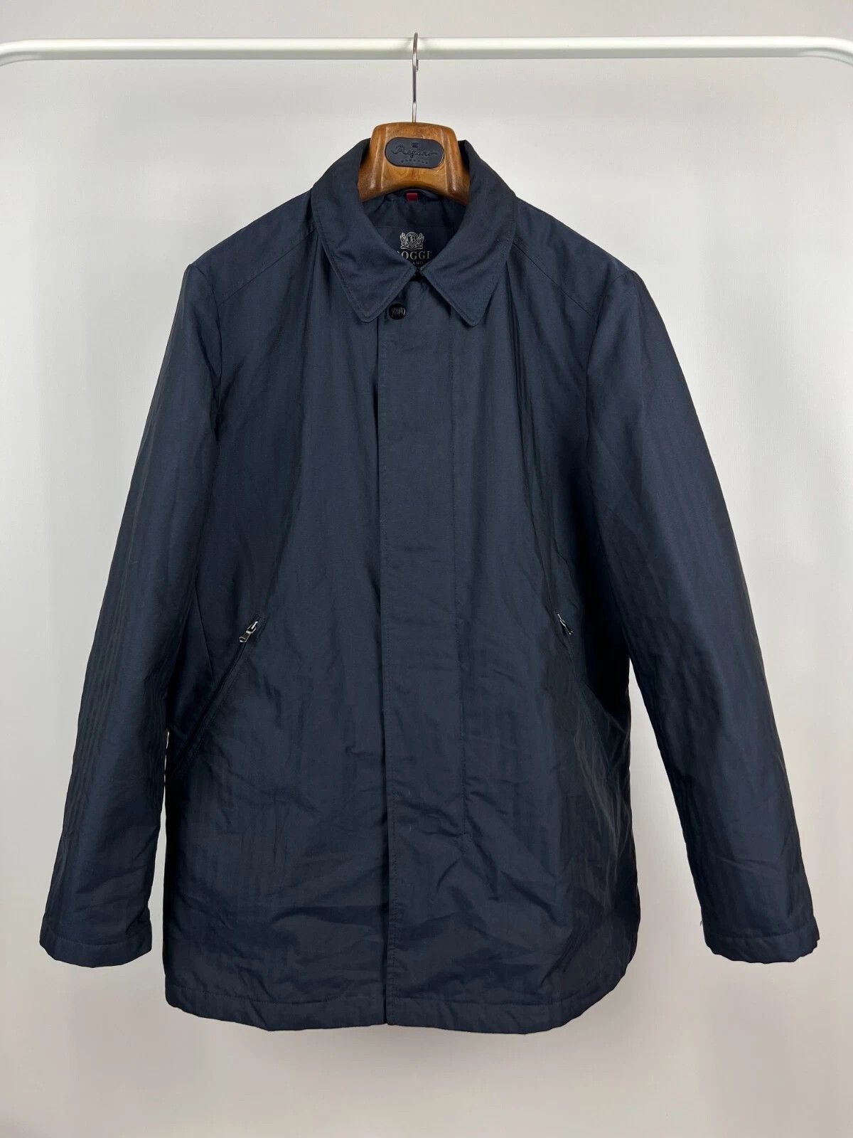 Boggi Boggi Milano Herringbone Classic Rain-Stop Coat Jacket Size US M / EU 48-50 / 2 - 3 Thumbnail