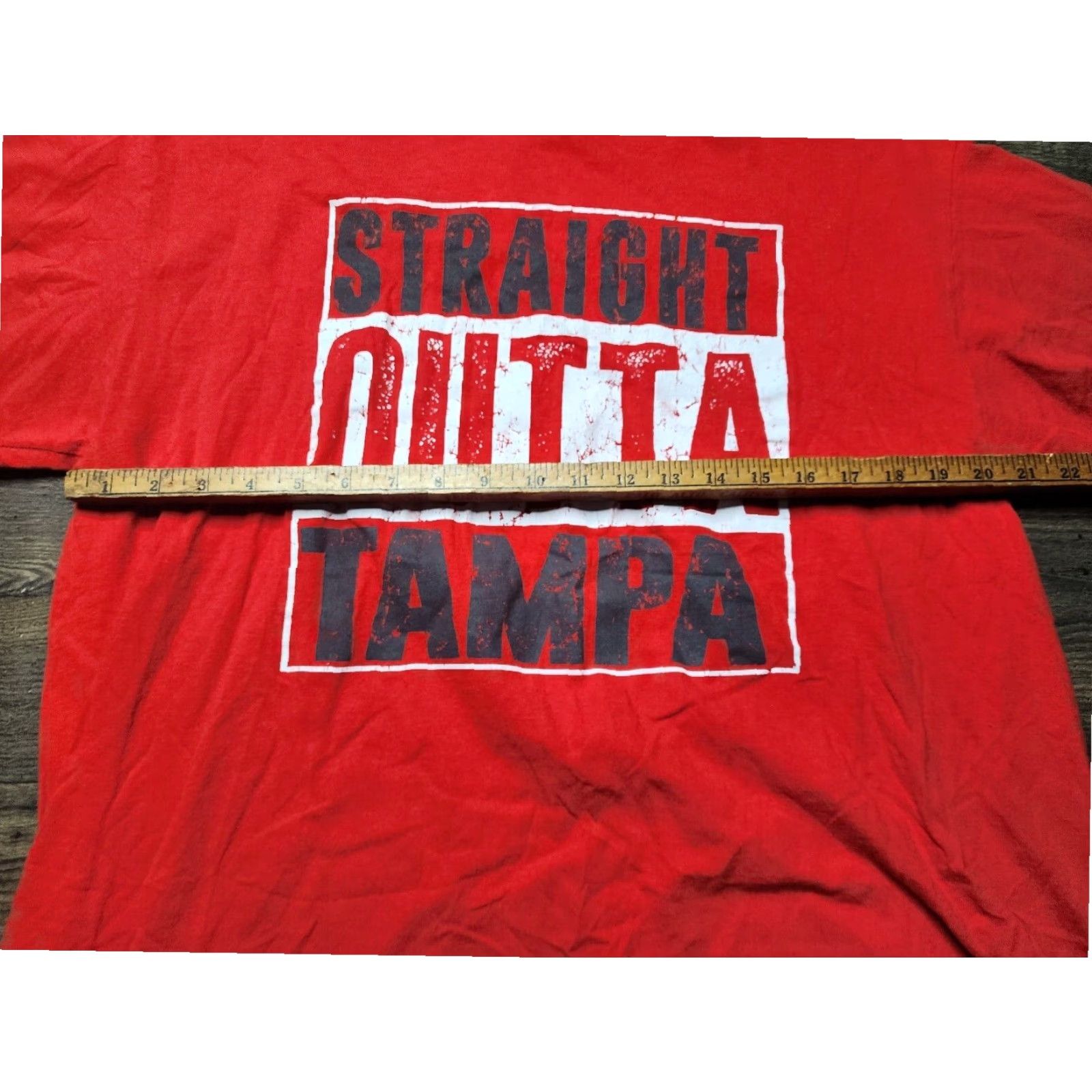 Gildan Retro Tampa Bay FL Street Talk Gildan Mens XL Red Double Sided T Shirt Size US XL / EU 56 / 4 - 4 Thumbnail