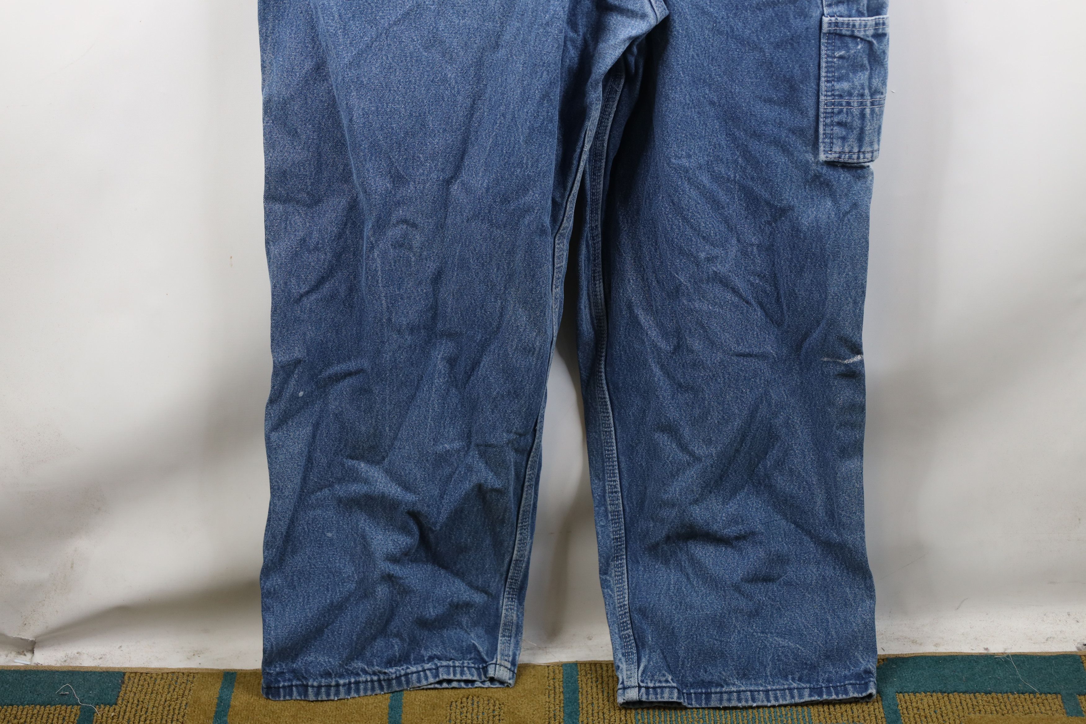 Vintage Vintage 90s Streetwear Thrashed Wide Leg Denim Overalls Size US 42 / EU 58 - 18 Thumbnail