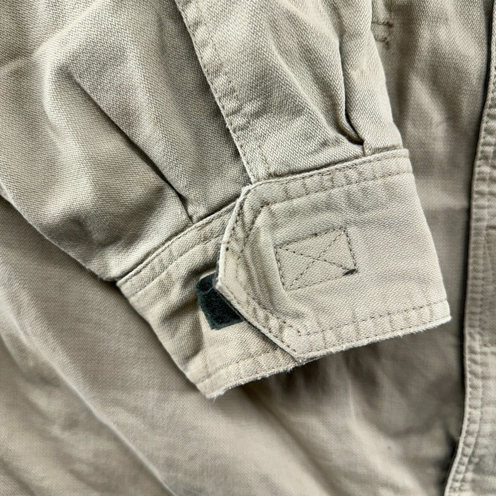 Gap VINTAGE Gap Jacket Mens Large Beige Chore Barn Coat Military Army Canvas M65 90s Full Zip Hooded Regular Men Beige Army 90s Jacket Size US L / EU 52-54 / 3 - 5 Thumbnail