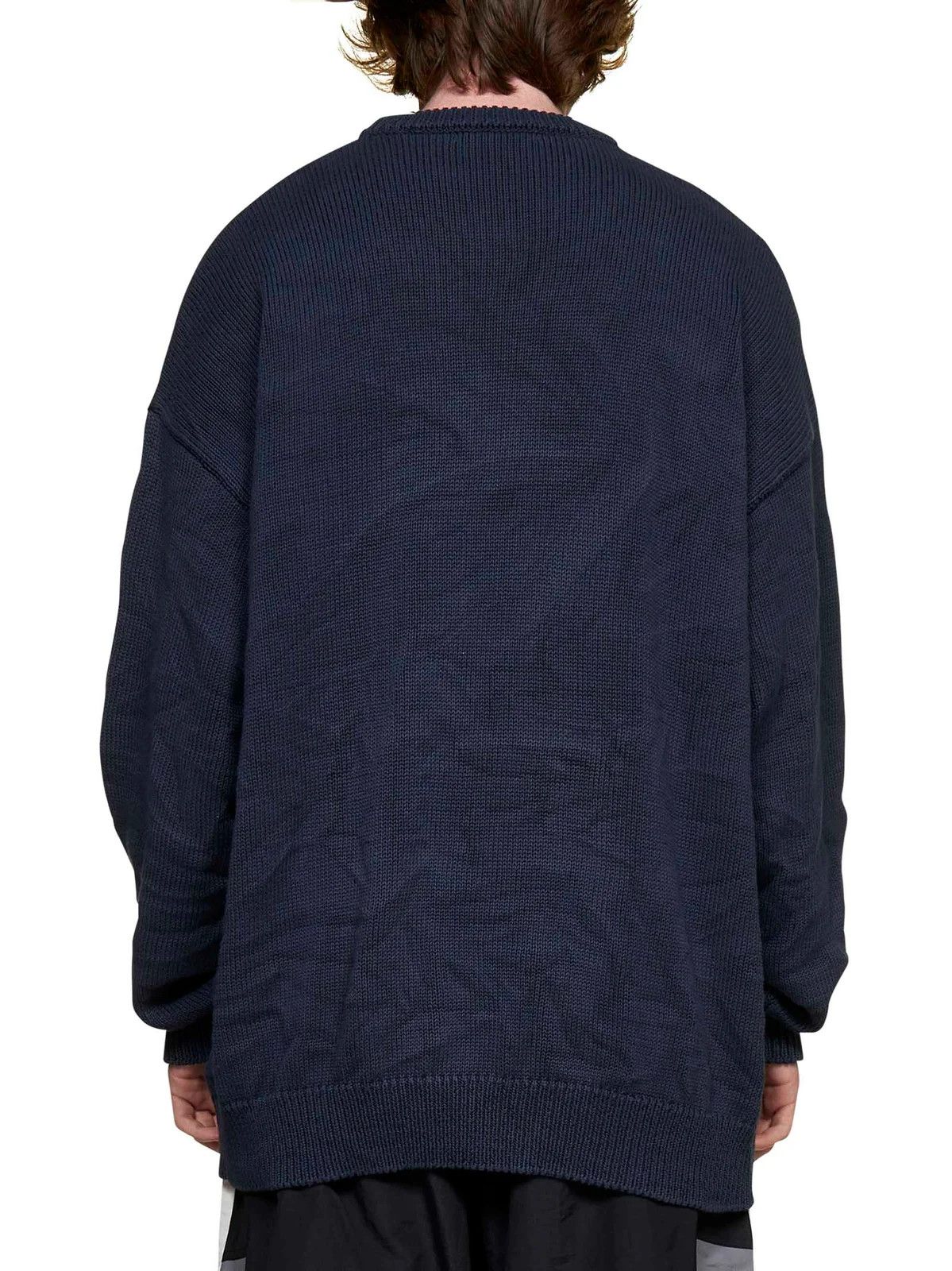Balenciaga o1mle0924 College Crest Crewneck in Navy Blue Size US M / EU 48-50 / 2 - 5 Thumbnail