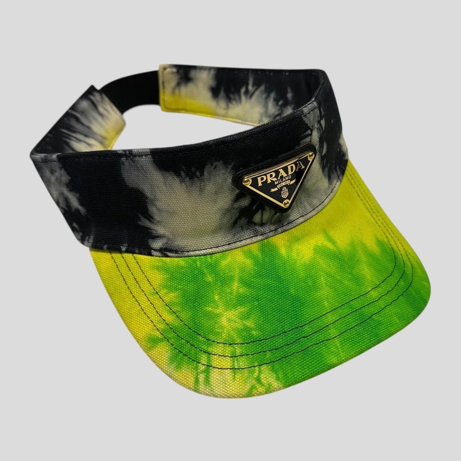 Prada Prada Milano Tie-Dye Triangle Logo Visor Cap - M Size ONE SIZE - 1 Thumbnail