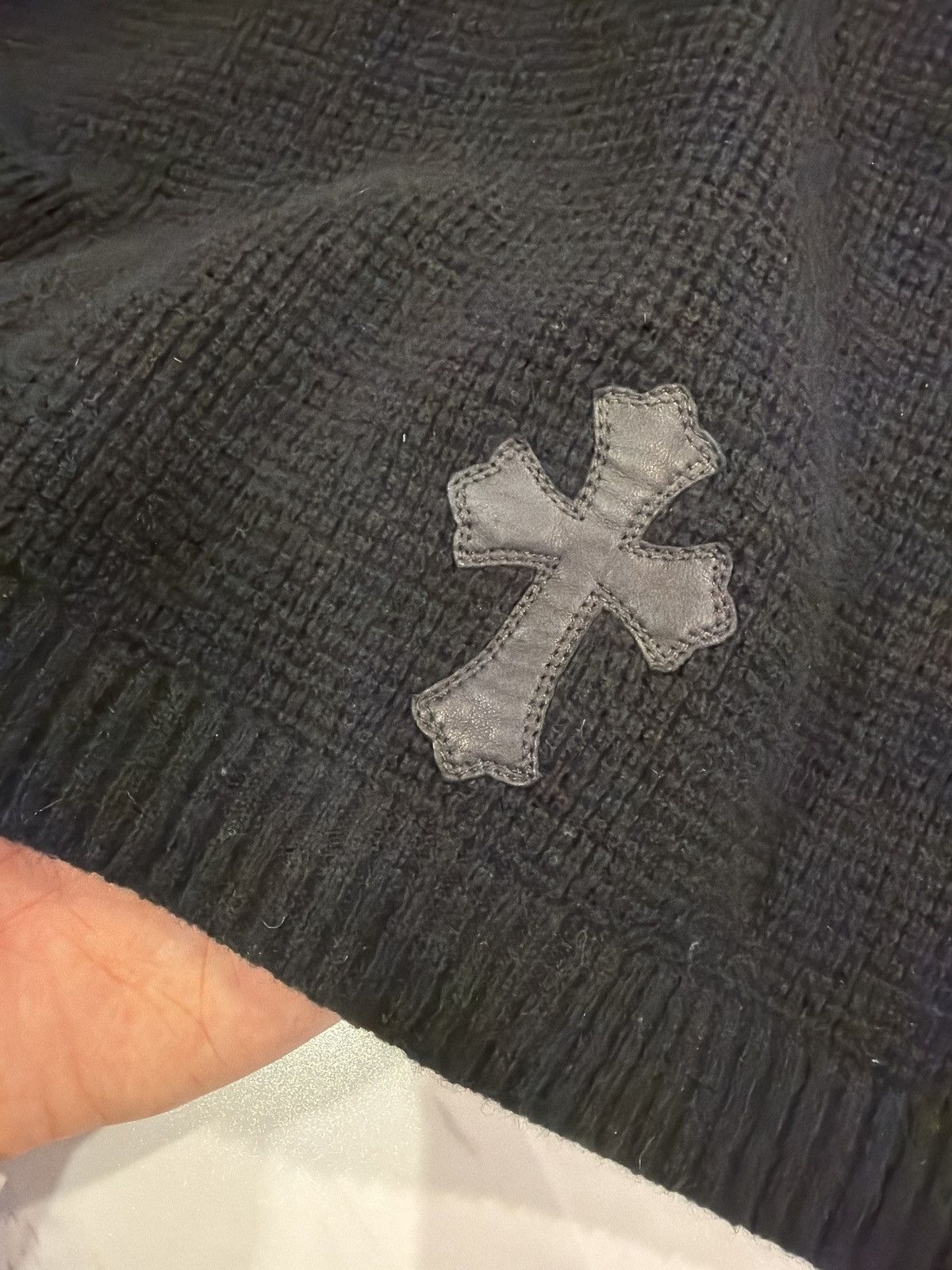 Chrome Hearts Chrome Hearts Cashmere Leather Patch Black Hoodie Size US M / EU 48-50 / 2 - 4 Thumbnail