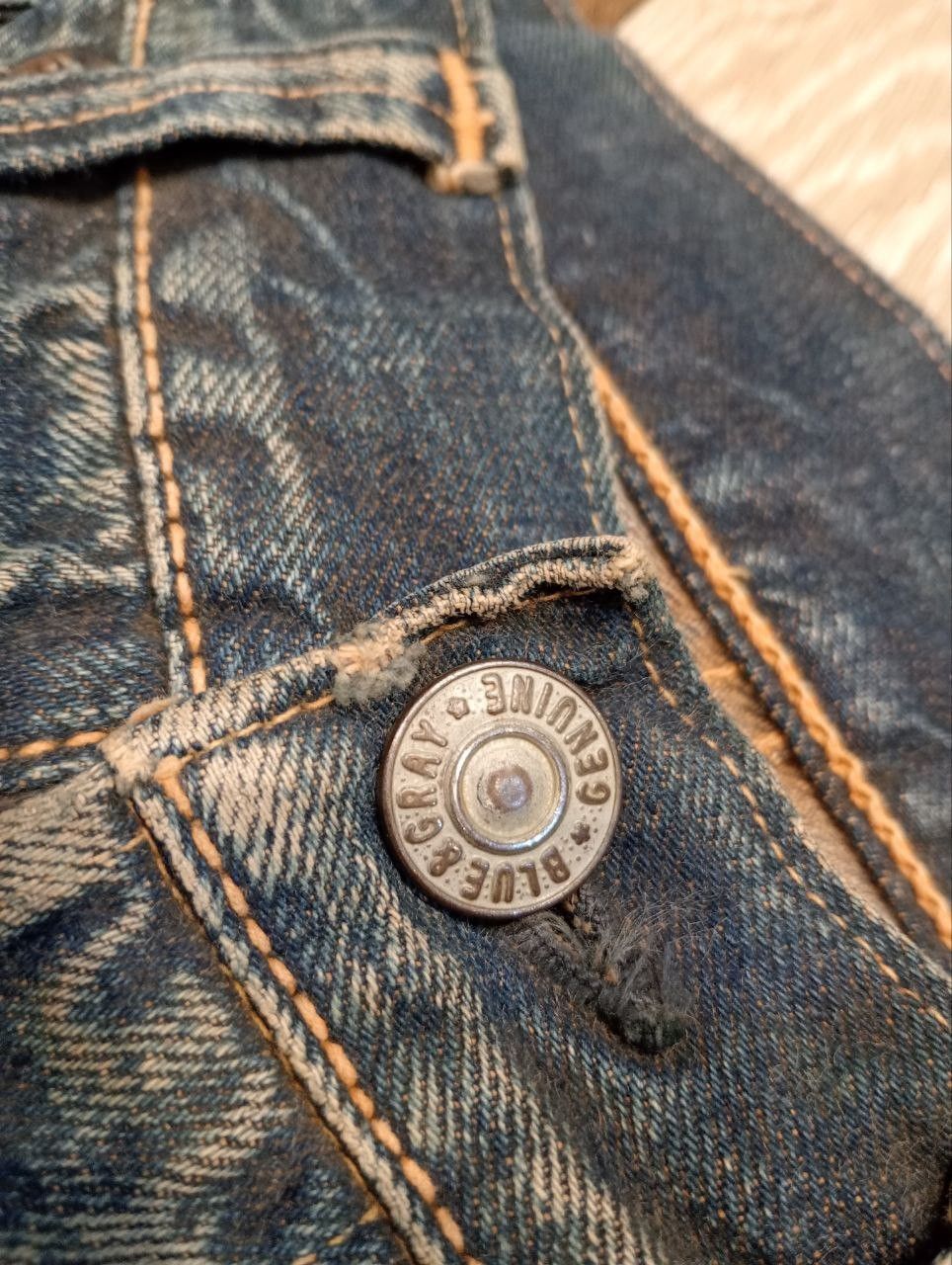 Warehouse BLUE & GRAY BY WAREHOUSE JAPAN WASHED BLUE SELVEDGE DENIM Size US 33 - 7 Thumbnail