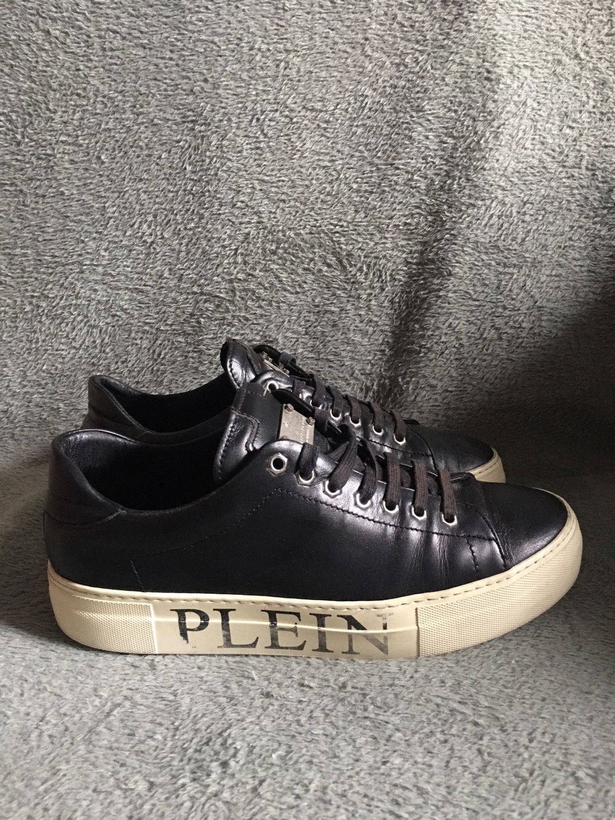 Philipp Plein Philipp Plein Black Leather Low-top Sneakers EU 41 Size US 8 / EU 41 - 5 Thumbnail