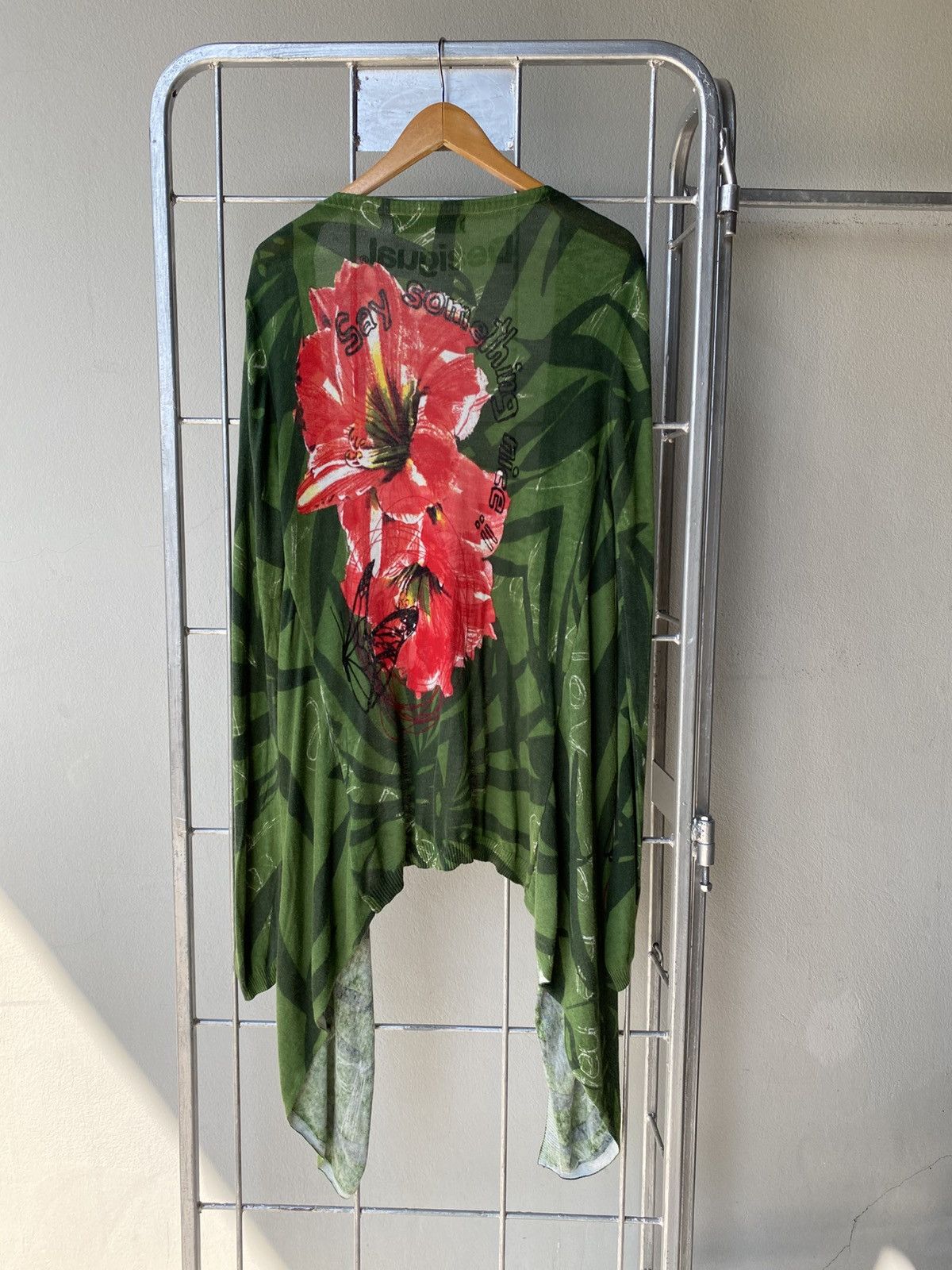 Desigual Desigual Green Floral Cardigan Size M / US 6-8 / IT 42-44 - 2 Thumbnail