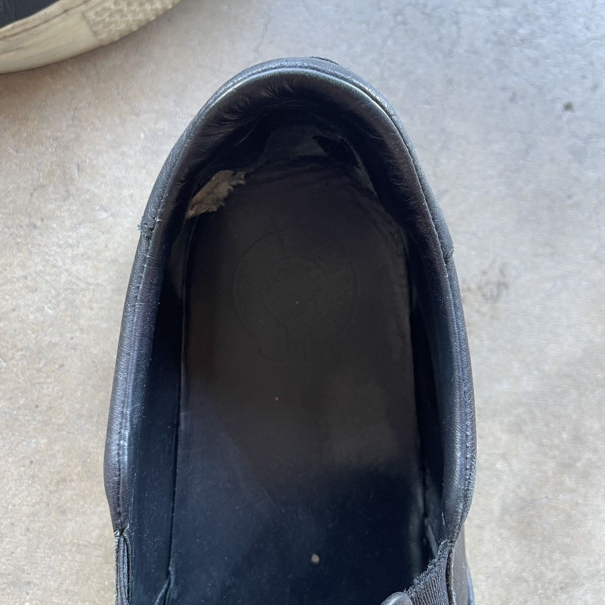 Chrome Hearts Dagger Zip Leather Slip Ons