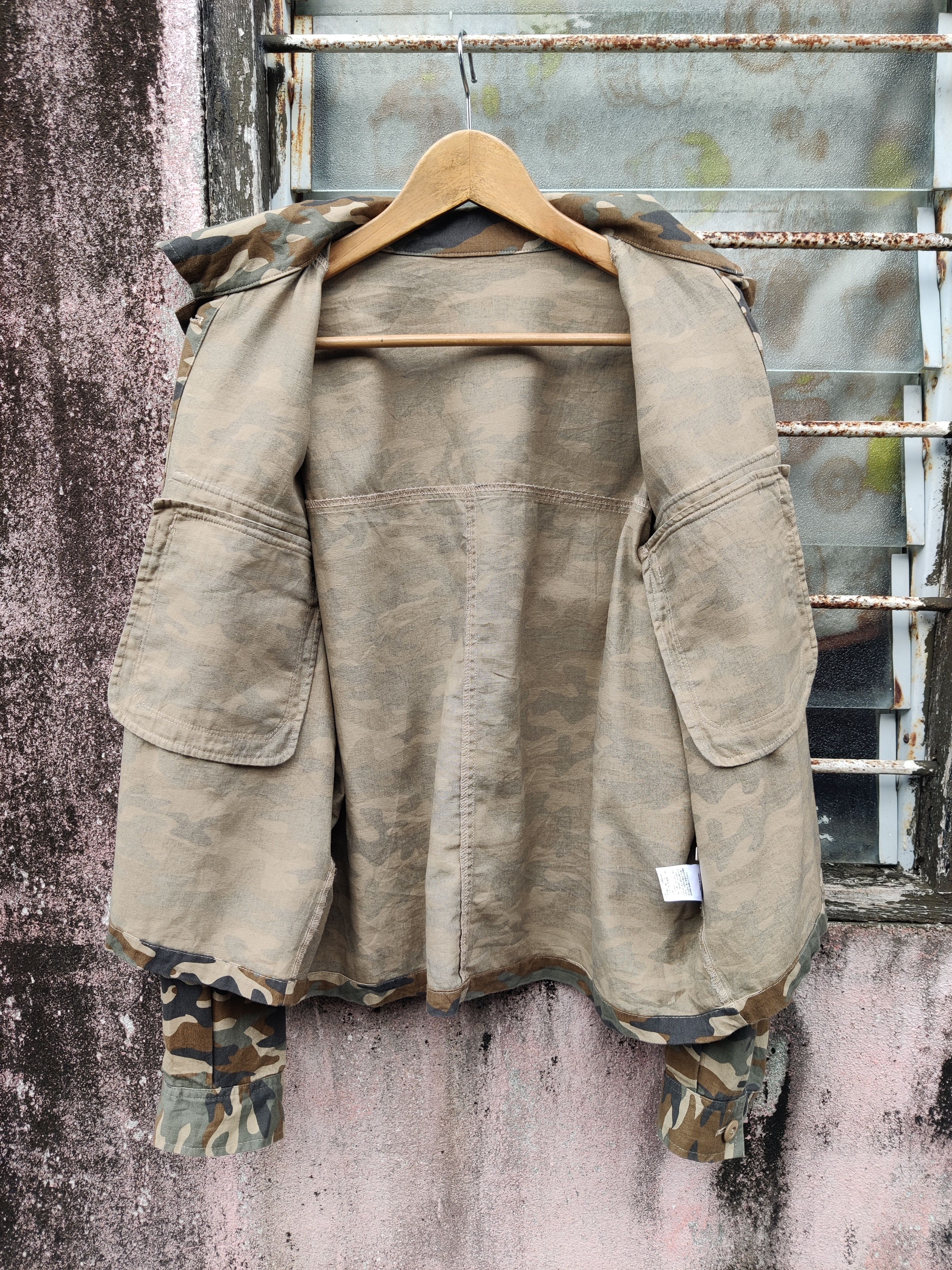 GU Vintage GU Military Camouflage Oversize Crop Shirt Size L / US 10 / IT 46 - 6 Thumbnail