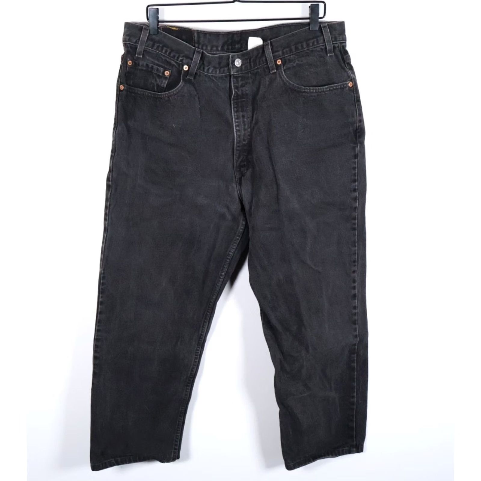 Levi's VINTAGE Levi's 550 Jeans Men's 36 x 26 Black Denim Relaxed Taper 90s Grunge Retro 550 Jeans Mens Regular 5-Pocket Design Jeans Size US 36 / EU 52 - 2 Thumbnail