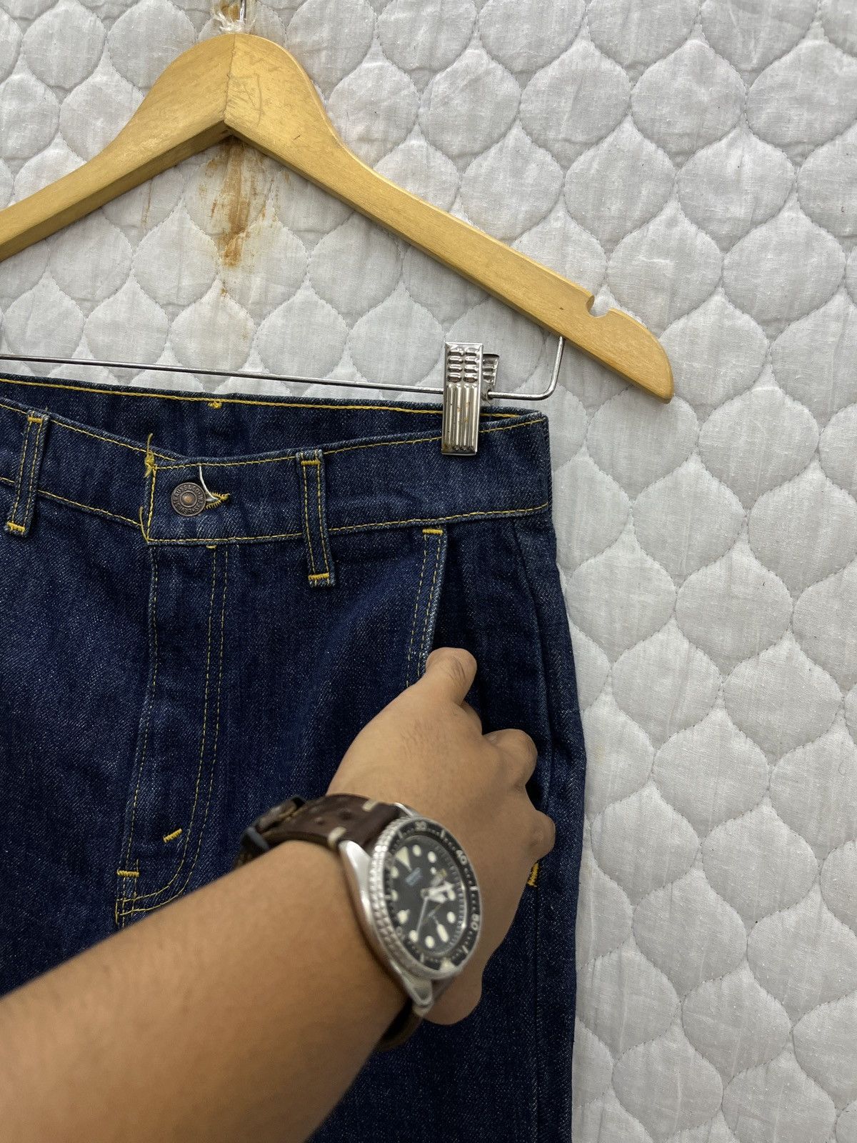 Levi's 🔥🔥🔥VTG 70’s LEVIS FRESH PRODUCE FLARED DENIM Size 28" / US 6 / IT 42 - 7 Thumbnail