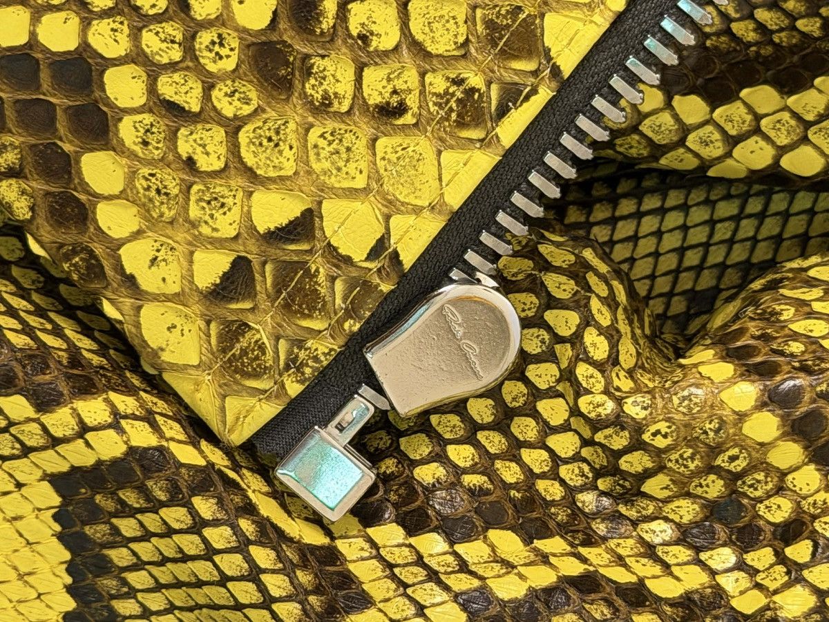 Rick Owens SS23 Rick Owens Python Leather Bomber Jacket in Lemon Yellow Size S / US 4 / IT 40 - 8 Thumbnail