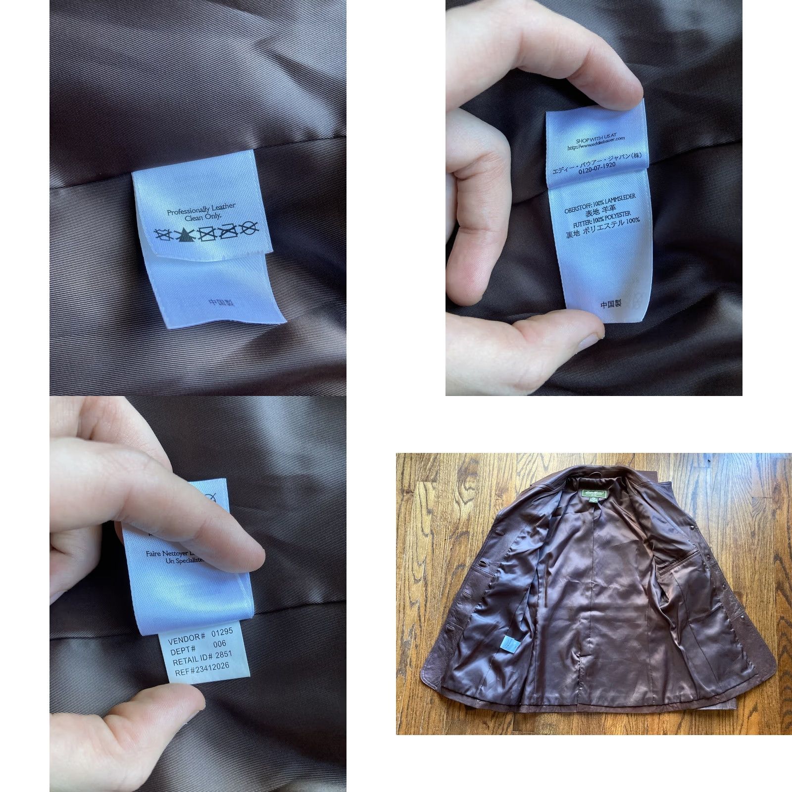 Eddie Bauer VINTAGE Eddie Bauer Lamb Leather Jacket Womens XS Brown Long Genuine Extra Small Blazer 90s Decor Pockets Collared Jacket Size XS / US 0-2 / IT 36-38 - 9 Thumbnail