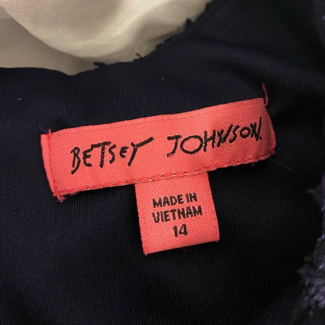 Betsey Johnson Elegant Floral Lace Navy Cocktail Dress Betsey Johnson 14 Size XL / US 12-14 / IT 48-50 - 3 Thumbnail