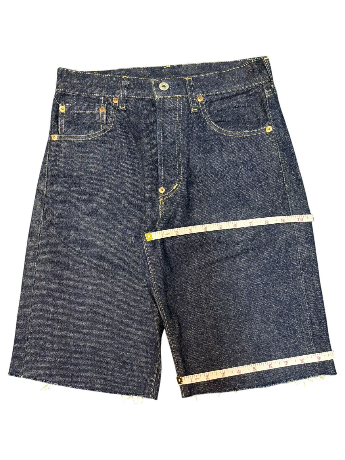 Levi's Vintage 90s Levis 702 Big E Selvedge Buckle Back Jean Shorts Size US 28 / EU 44 - 8 Thumbnail