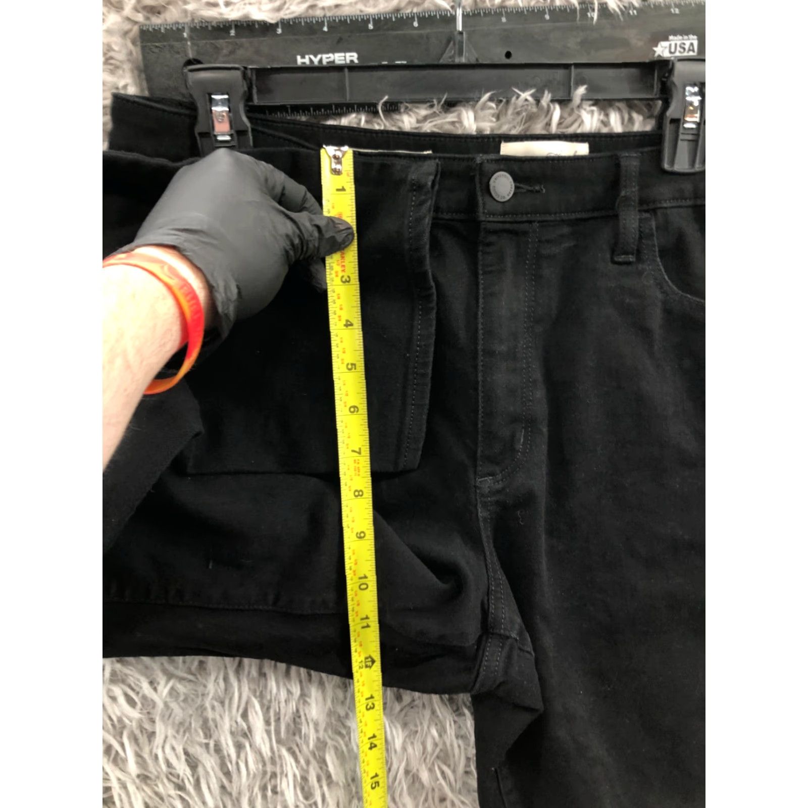 Vintage Universal Thread Jeans Slim Straight High Rise 14 Womens Dark Wash Black Denim 5-Pocket Slimming 25in Inseam Jeans Womens Black Size 36" / US 14 / IT 50 - 4 Thumbnail