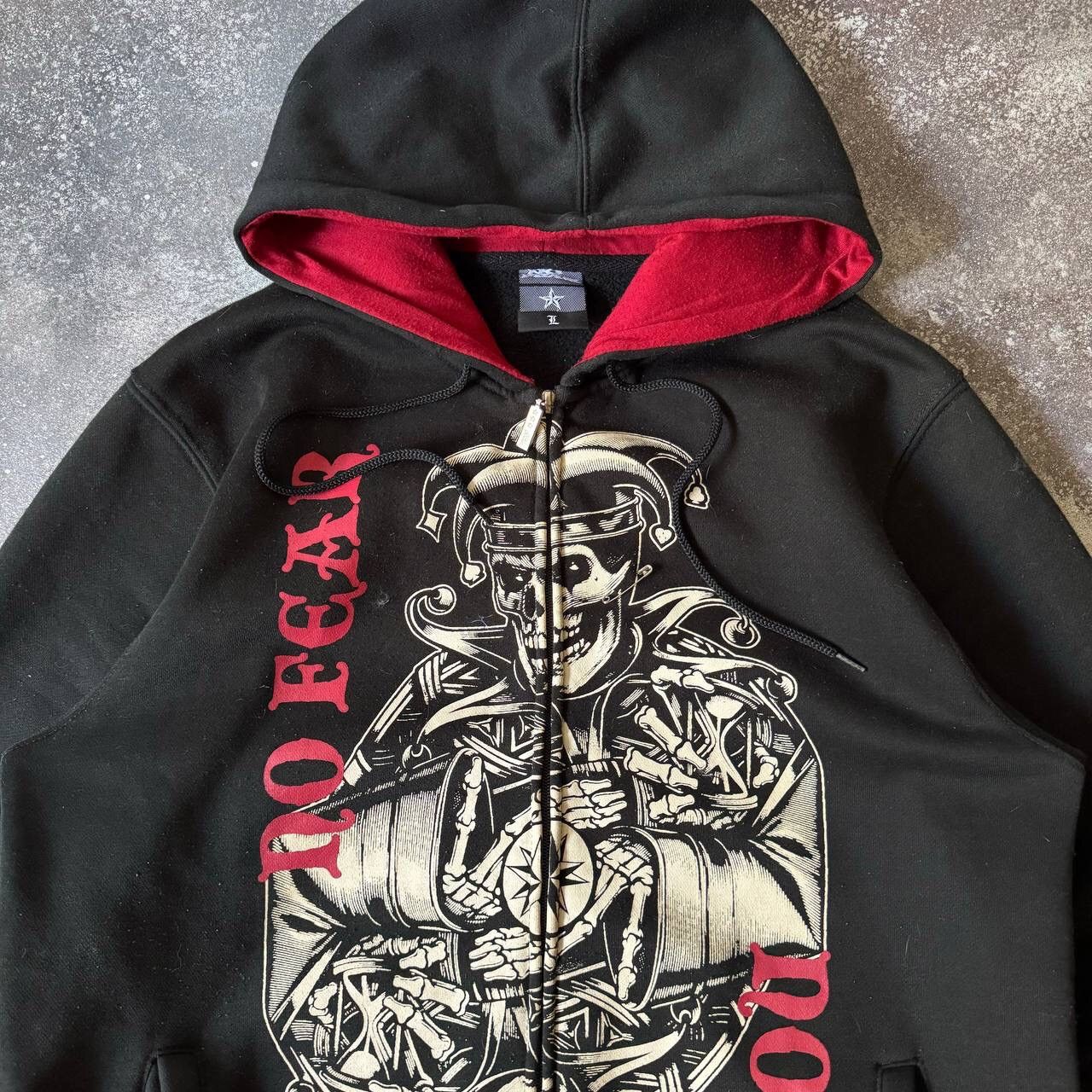 No Fear No Fear Y2K Vintage Joker Printed Zip Hoodie Size US L / EU 52-54 / 3 - 3 Thumbnail