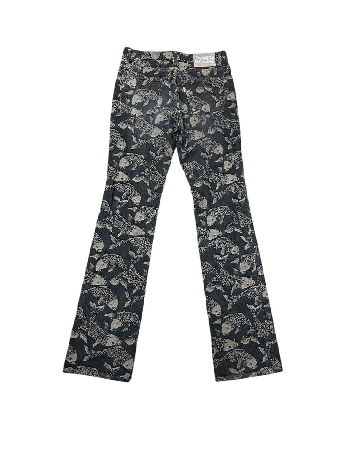 Japanese Brand Mash mania overprint Koi fish flair jeans Size US 32 / EU 48 - 2 Thumbnail