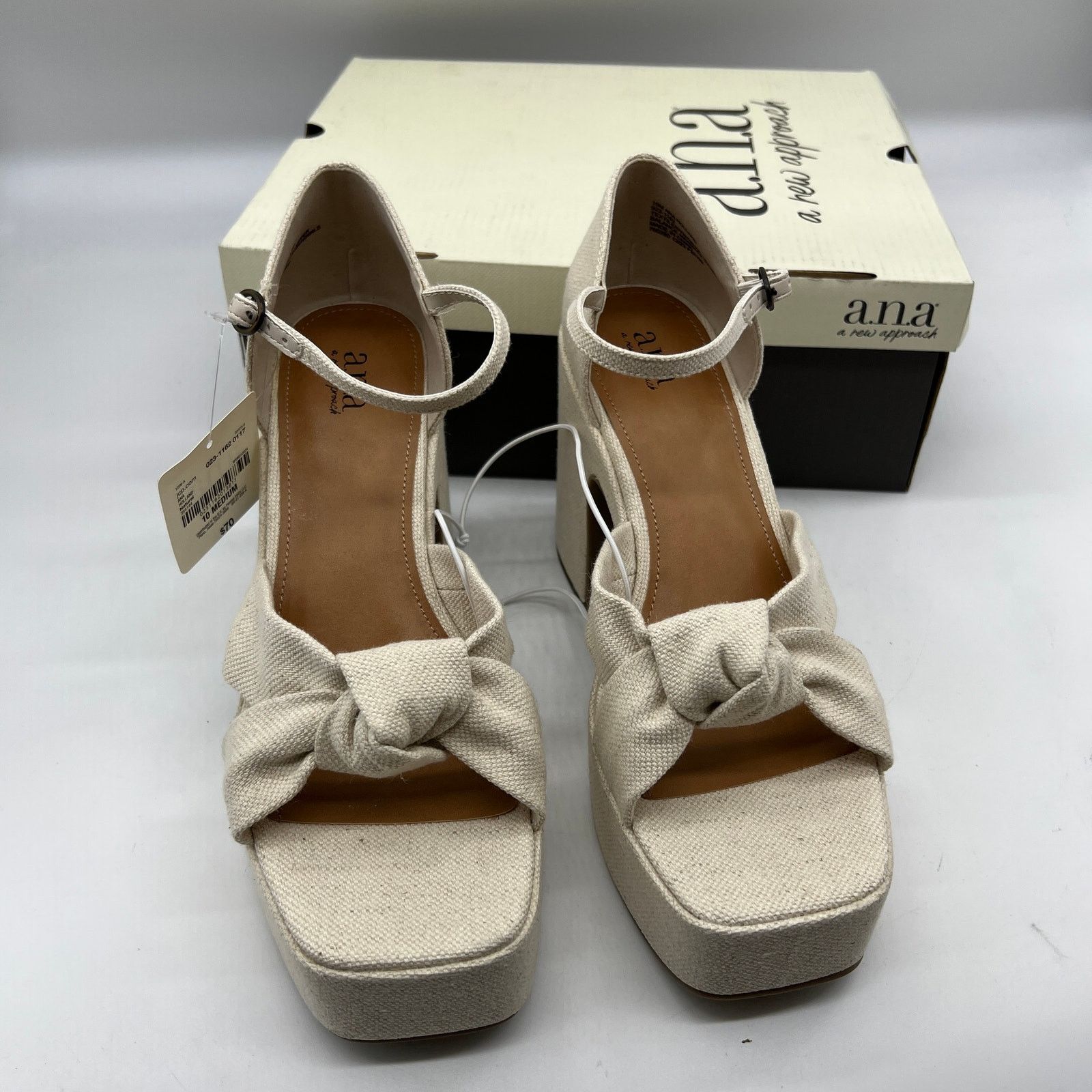 Other a.n.a Womens Holland Heeled Sandals Denim Platform10 Size US 10 / IT 40 - 3 Thumbnail