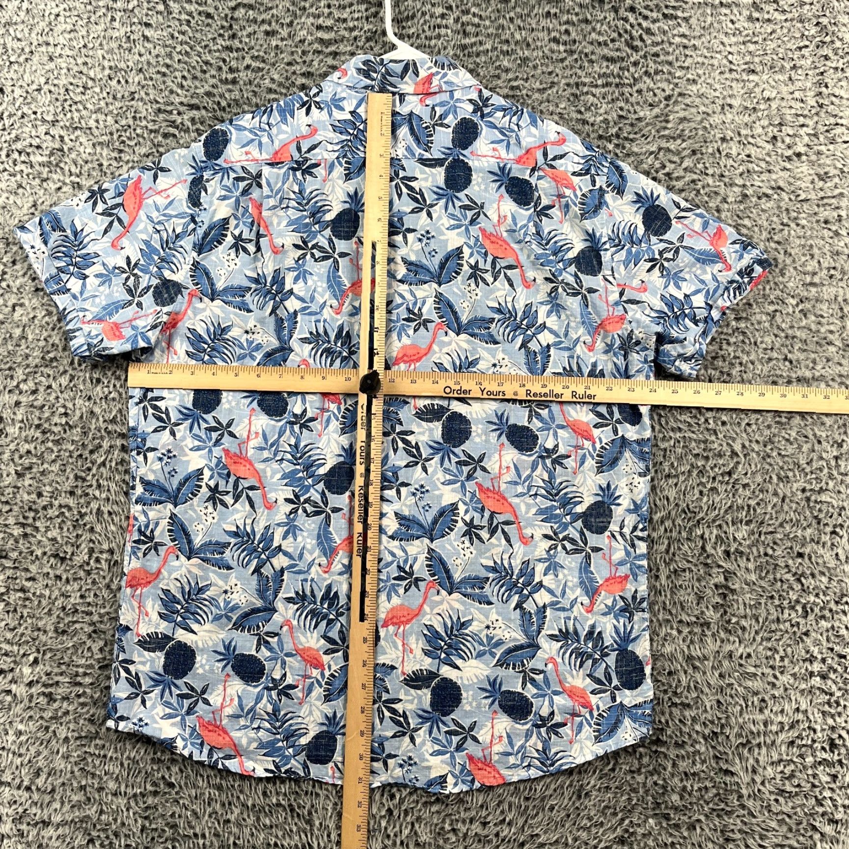 Izod IZOD Saltwater Inside Out Shirt Mens XL Canvas Hawaiian Flamingos Coconut AOP Shirt Size US XL / EU 56 / 4 - 7 Thumbnail