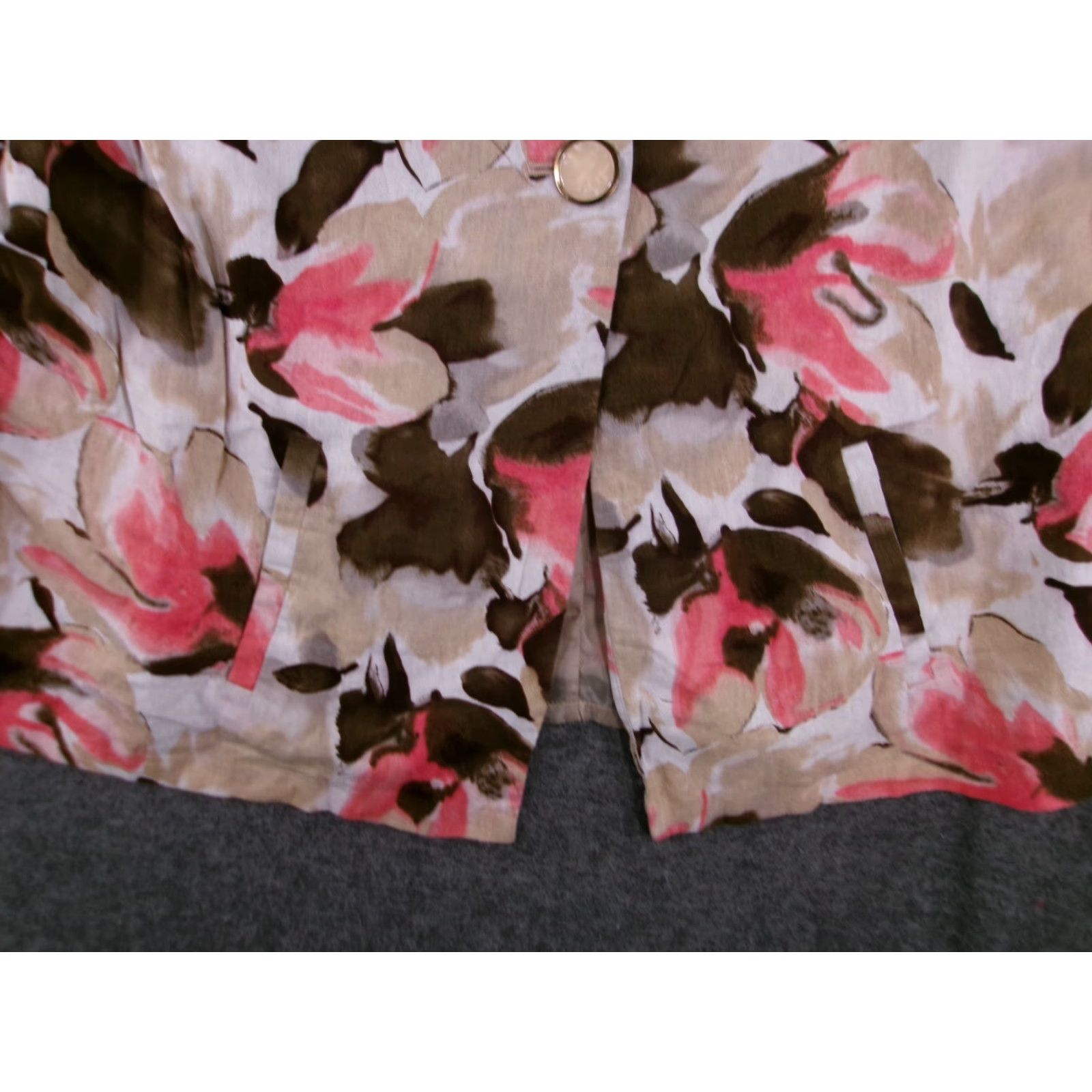 Vintage Maggie Barnes Blazer Women 4X Pink Linen Blend Button 3/4 Sleeve Vintage 80s 90s Classic Designer Preppy USA Business Casual Workwear Ladies Size XXL / US 16-18 / IT 52-54 - 3 Thumbnail