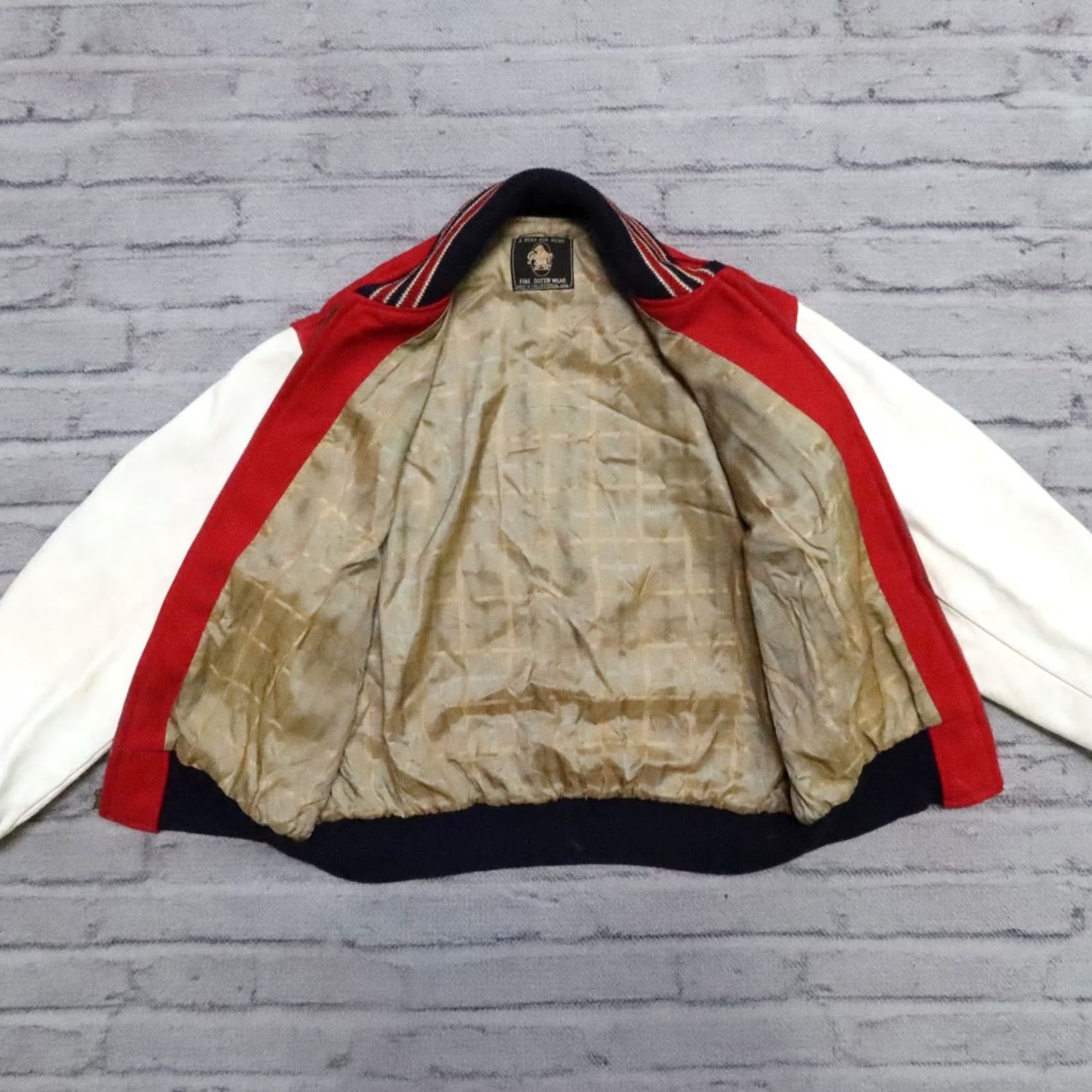 Golden Bear VINTAGE Golden Bear Leather Wool Varsity Jacket Mens L Red Size US L / EU 52-54 / 3 - 5 Thumbnail