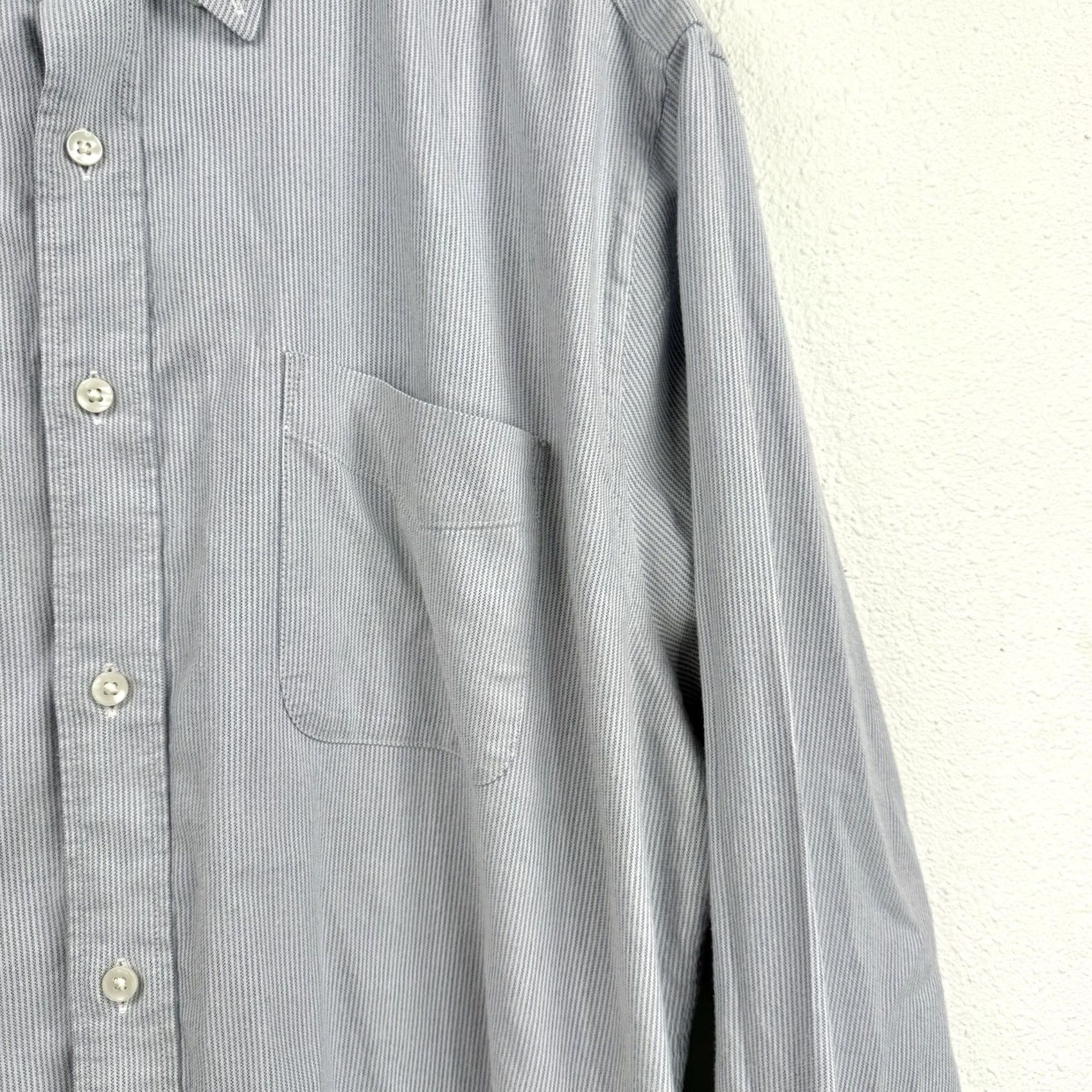 Faherty Faherty Shirt Mens XL Stretch Oxford Striped Blue White Preppy Casual Classic Size US XL / EU 56 / 4 - 4 Thumbnail