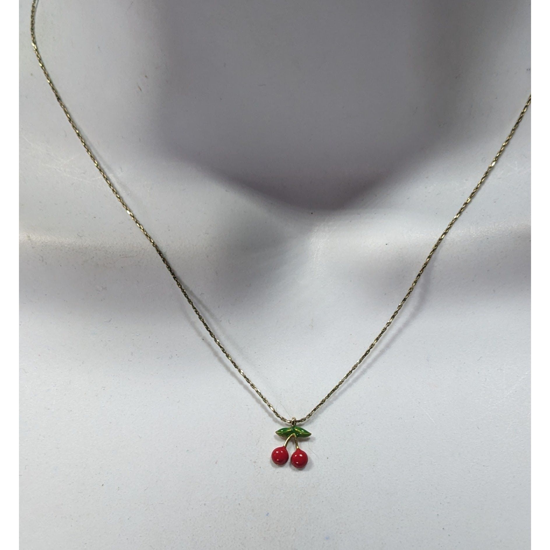 Other Minimalist Cherry Pendant Necklace With Gold Tone Chain Size ONE SIZE - 2 Thumbnail