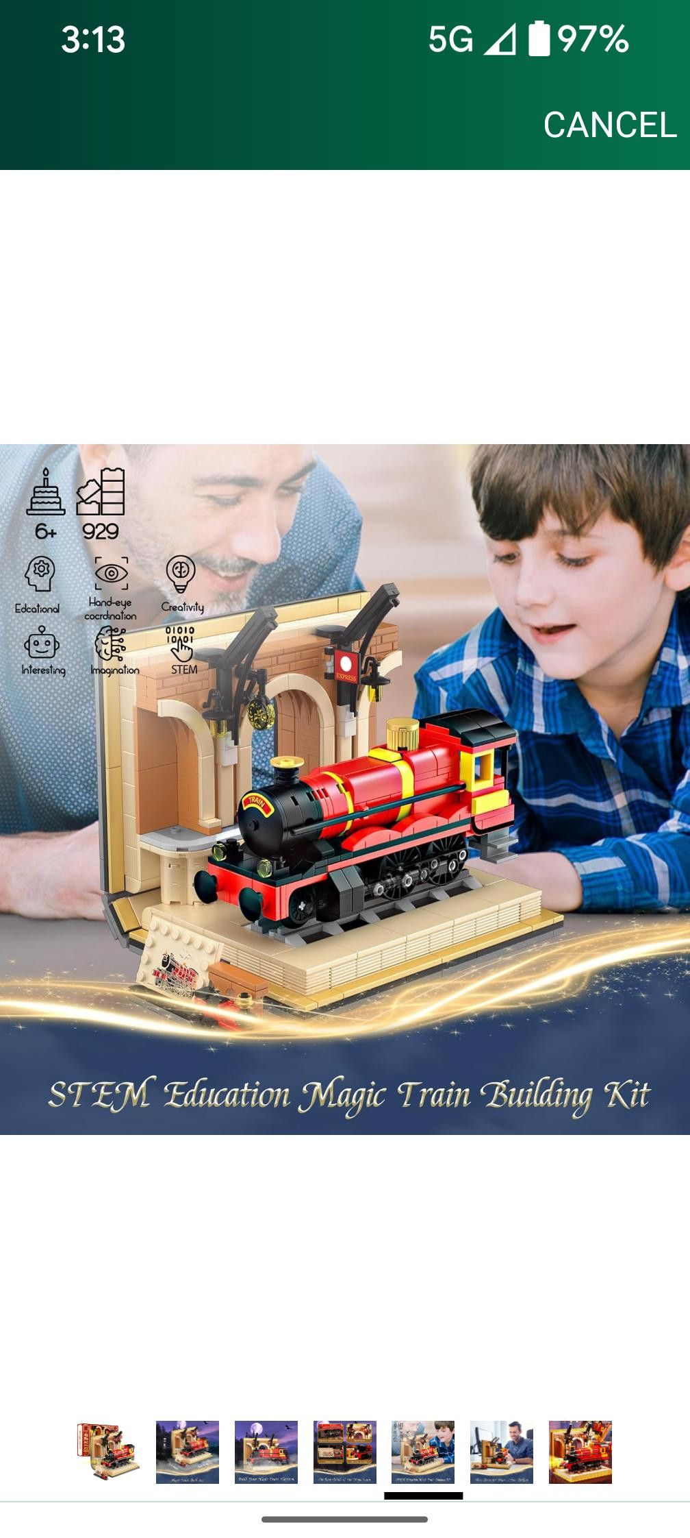NBDN Nobrandedon Magic Express Train Station Building Toy STEM (929 PCS) Size ONE SIZE - 3 Thumbnail