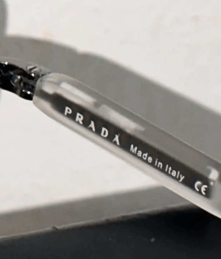 Prada × Vintage PRADA Sunglasses Rimless Sport Metal Frame Shield Wrap Size ONE SIZE - 6 Thumbnail