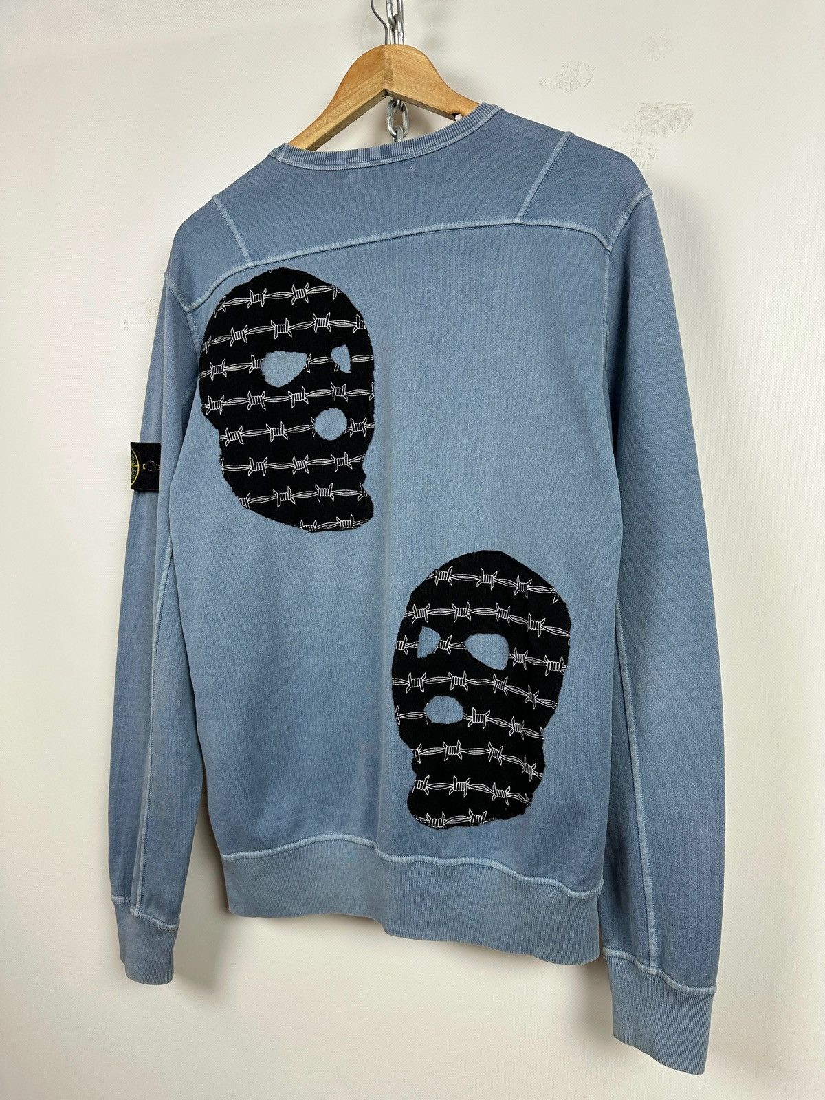 Stone Island Stone Island Custom Garment Dyed Blue Sweatshirt Size US L / EU 52-54 / 3 - 1 Thumbnail