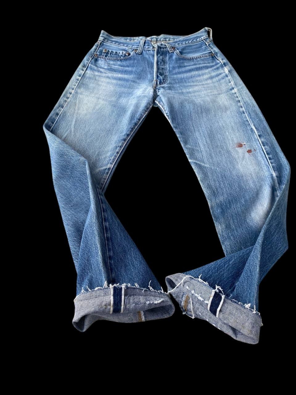 Levi's Vintage Clothing Rare 1970s Levi’s 501 Redline Selvedge Release Hem Button 6 Size US 28 / EU 44 - 14 Thumbnail