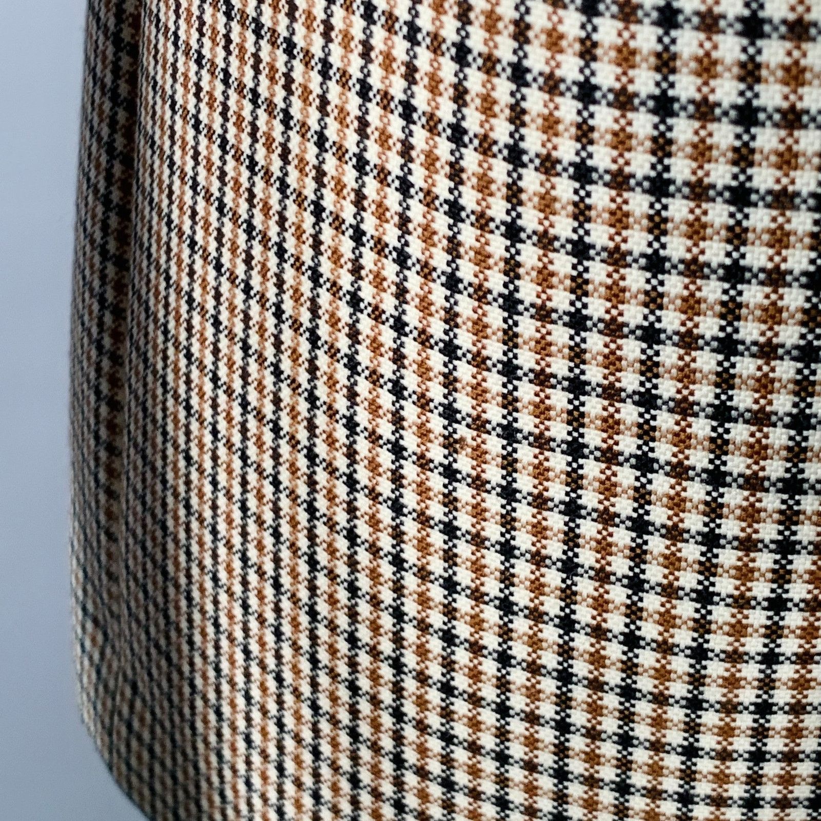 Valentino Size 38 Tan Black White Plaid Wool Notch Lapel Suit Size 38R - 8 Thumbnail
