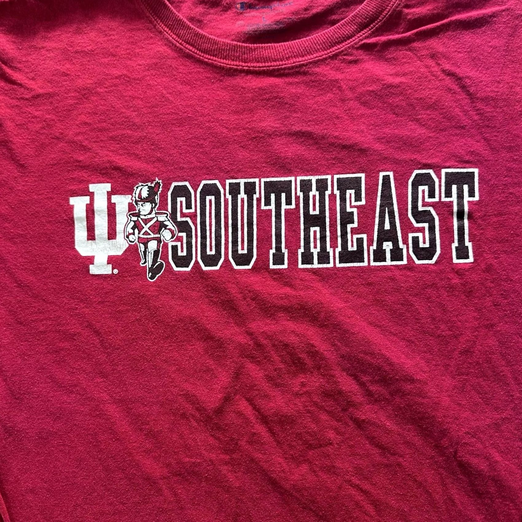 Champion Champion Shirt Mens L Red IU Southeast Graphic Tee Crewneck Tagless Cotton Size US L / EU 52-54 / 3 - 2 Thumbnail