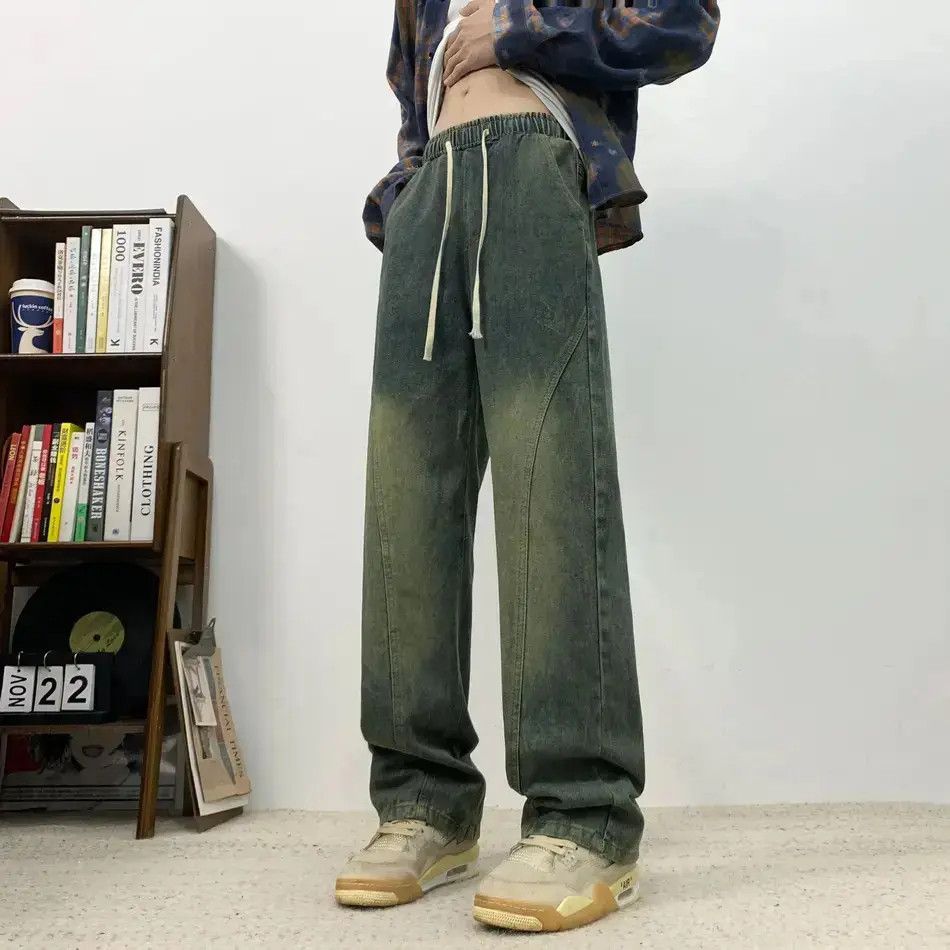 Japanese Brand Retro loose wide leg patchwork jeans Size US 32 / EU 48 - 3 Thumbnail