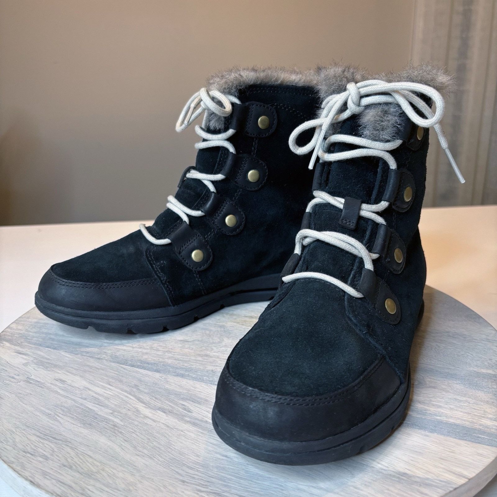 SOREL Sorel Explorer Next Joan Women's Black Suede Boots Size 8.5 Size US 8.5 / IT 38.5 - 1 Thumbnail