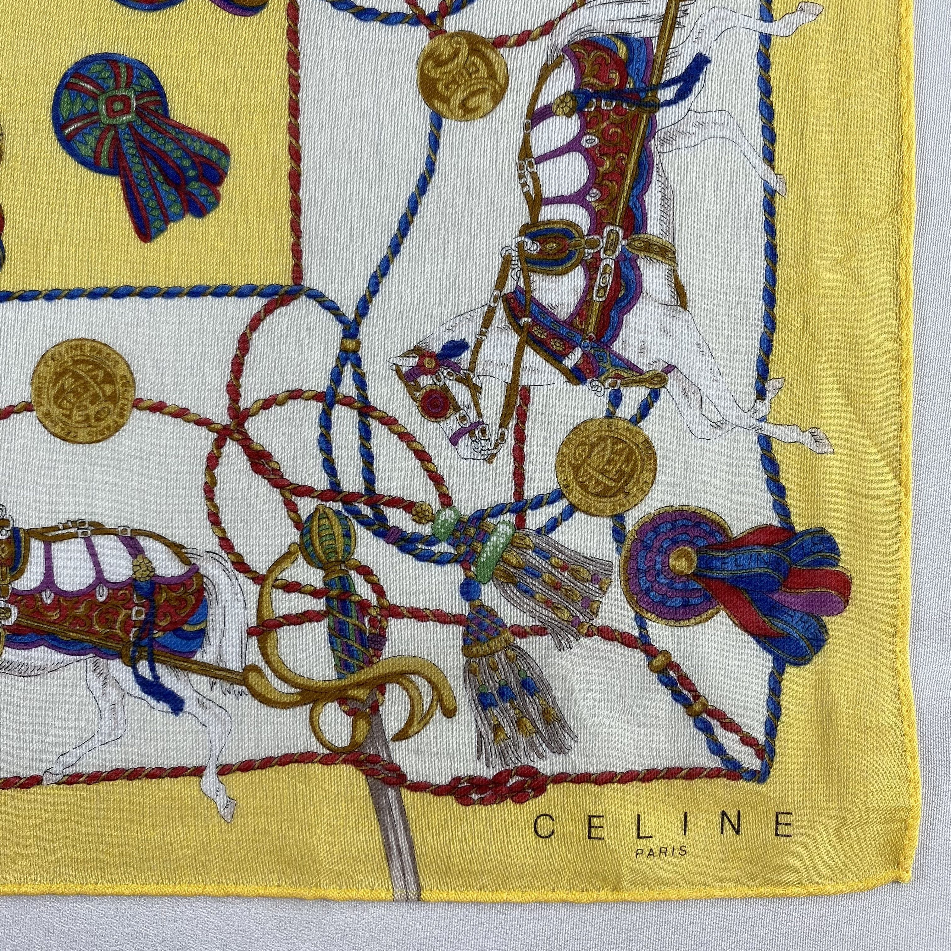 Celine × Vintage Celine Neckerchief / Bandana / Handkerchief-P653 Size ONE SIZE - 3 Thumbnail