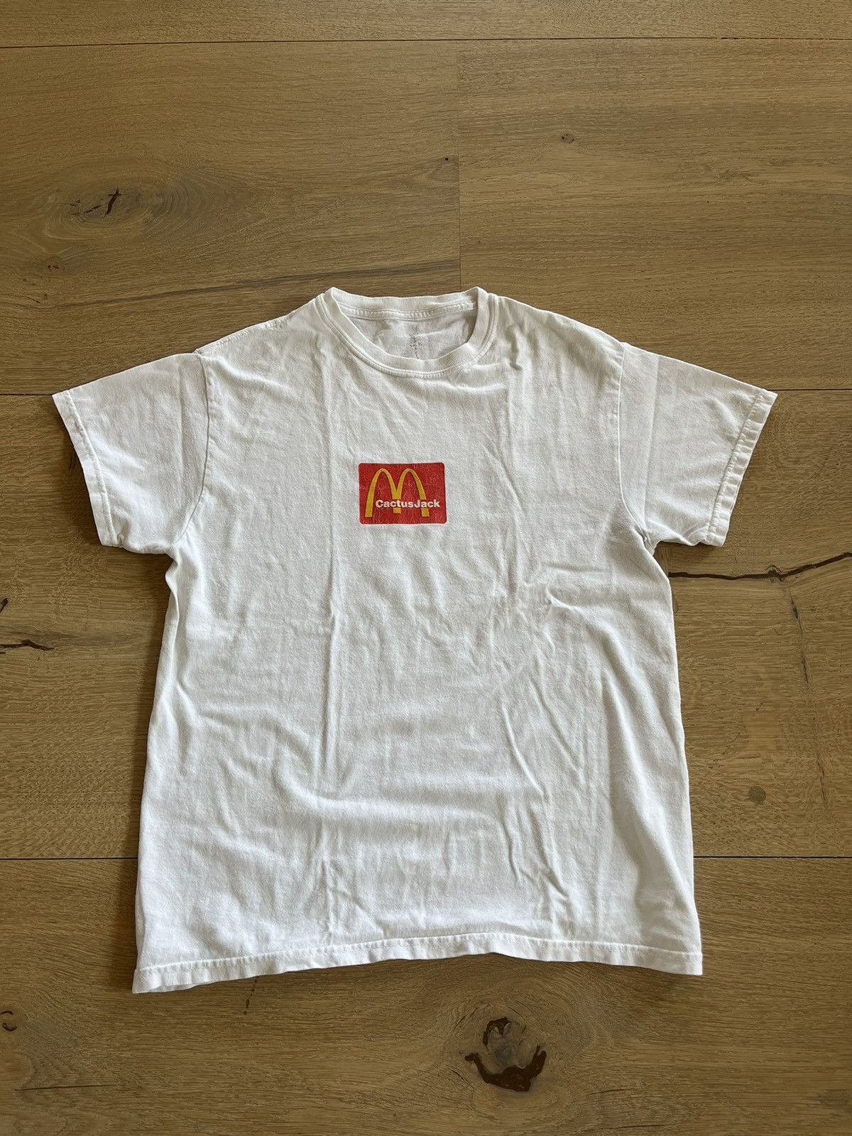 Travis Scott Travis Scoot/McDonalds White Designer T shirt Size US S / EU 44-46 / 1 - 1 Thumbnail