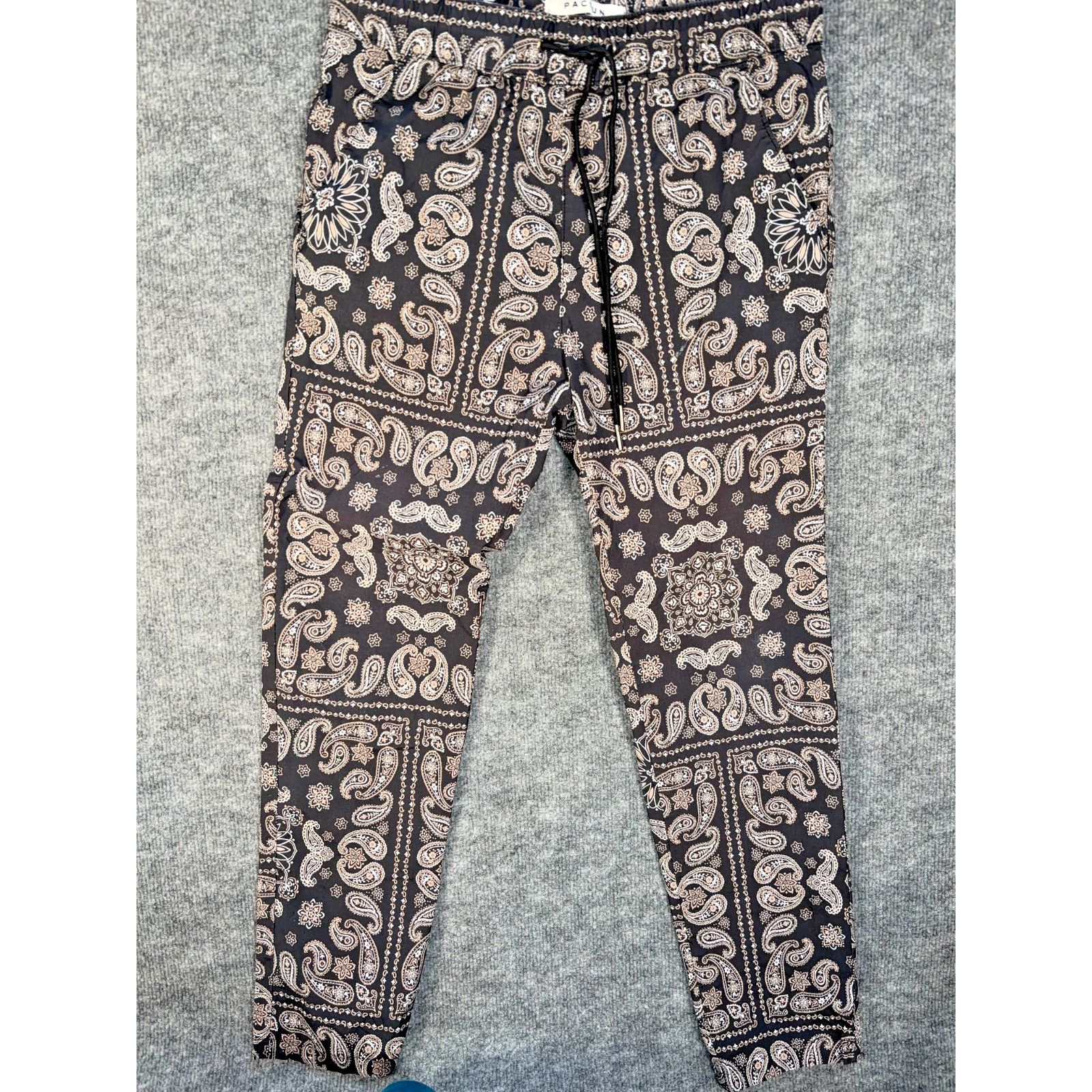 Pacsun PacSun Paisley Womens Joggers Print Black White Small Size 27" / US 4 / IT 40 - 1 Thumbnail