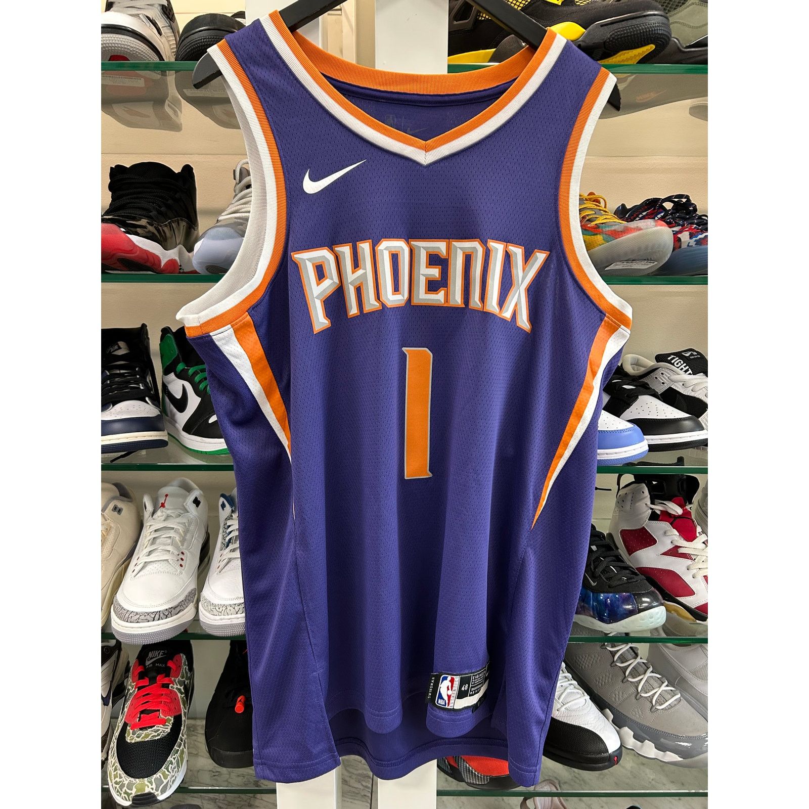 Nike New Devin Booker Phoenix Suns purple Icon Edition jersey L Size US L / EU 52-54 / 3 - 1 Thumbnail