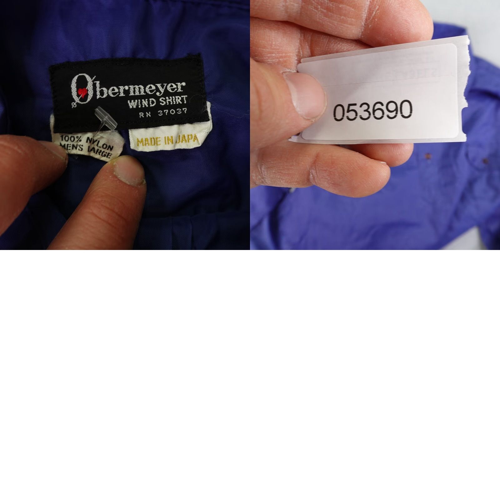 Obermeyer VINTAGE Obermeyer Windshirt Shirt Mens Large Blue Nylon 70s Japan Made Collared Button-Up Lightweight Windbreaker Mens Size US L / EU 52-54 / 3 - 8 Thumbnail