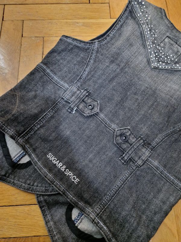 Miss Sixty × Vintage vintage denim vest crystals y2k juicy ed hardy Size XS / US 0-2 / IT 36-38 - 2 Thumbnail