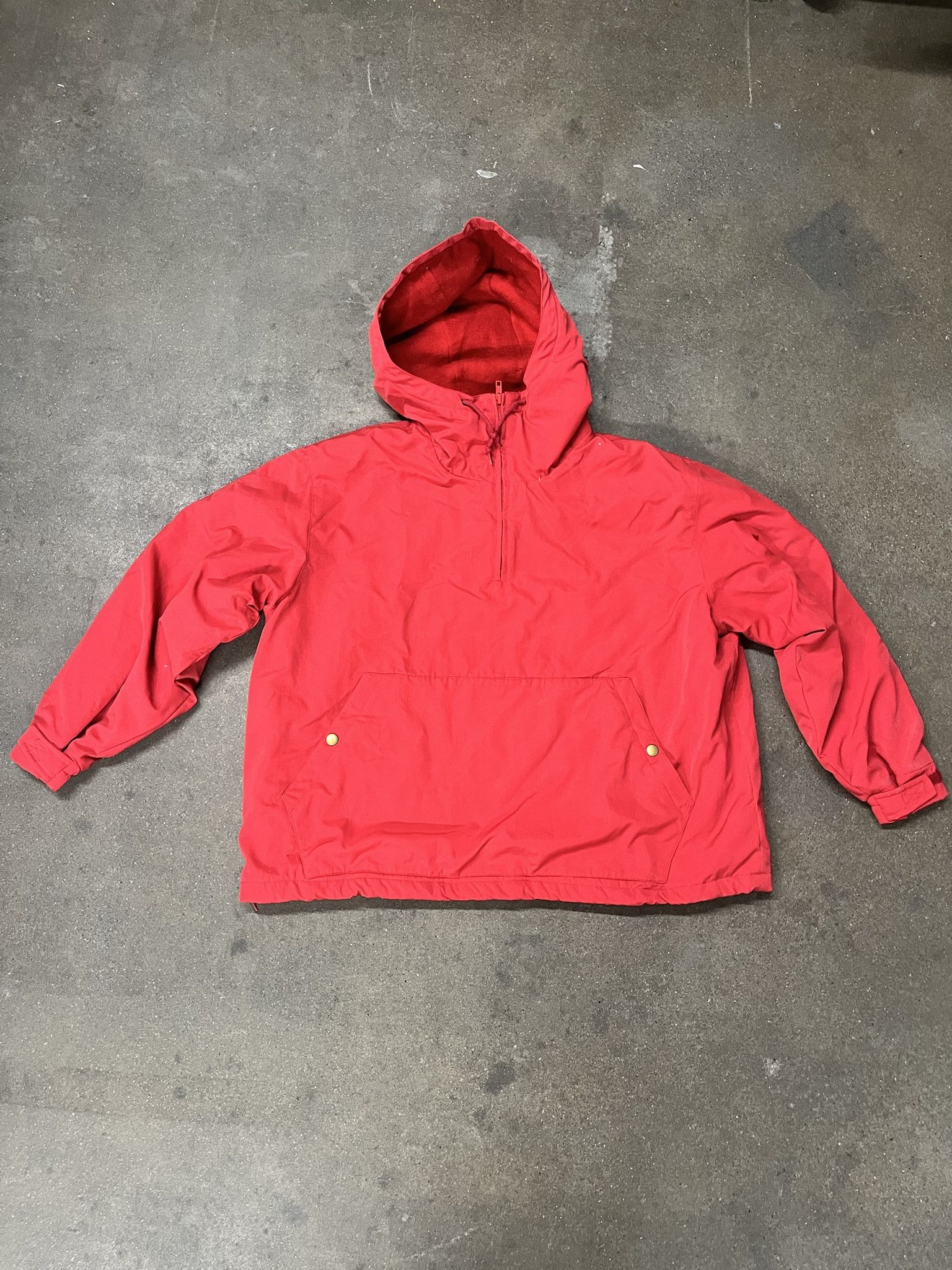 Vintage Vintage 1990s Polo ralph lauren Red Fleece Lined Anorak Jscket Size M Size US M / EU 48-50 / 2 - 1 Thumbnail