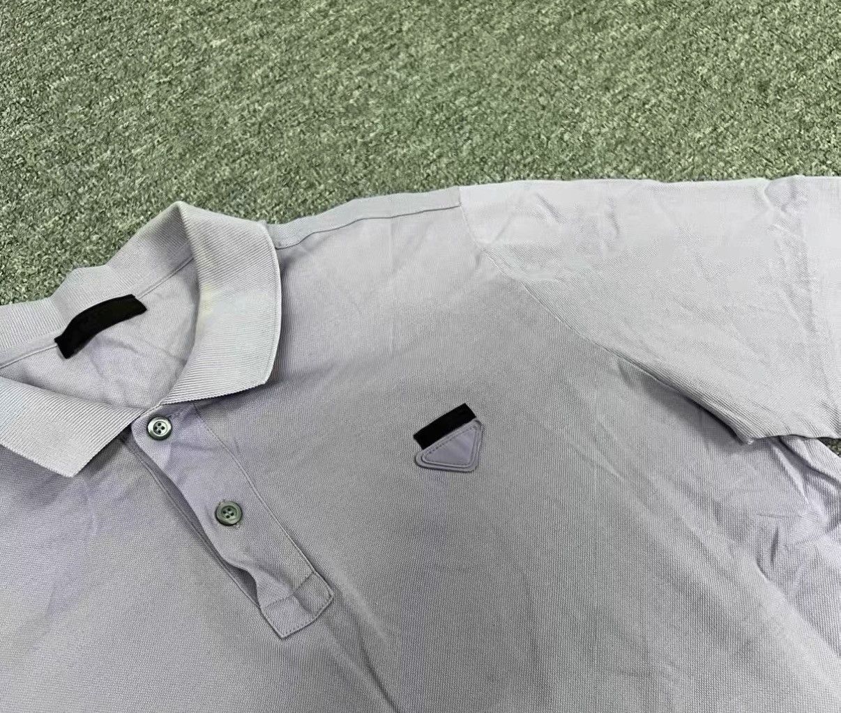 Prada Prada Triangle Logo Short Sleeve Polo Shirt J16 Size US XL / EU 56 / 4 - 4 Thumbnail