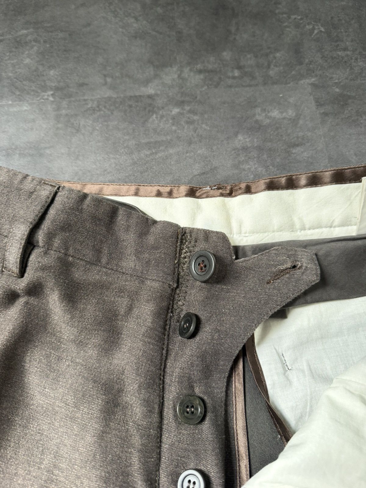 Rick Owens F/W 06 "DUSTULATOR" Striped Runway Linen & Cotton Pants M Size US 32 / EU 48 - 14 Thumbnail