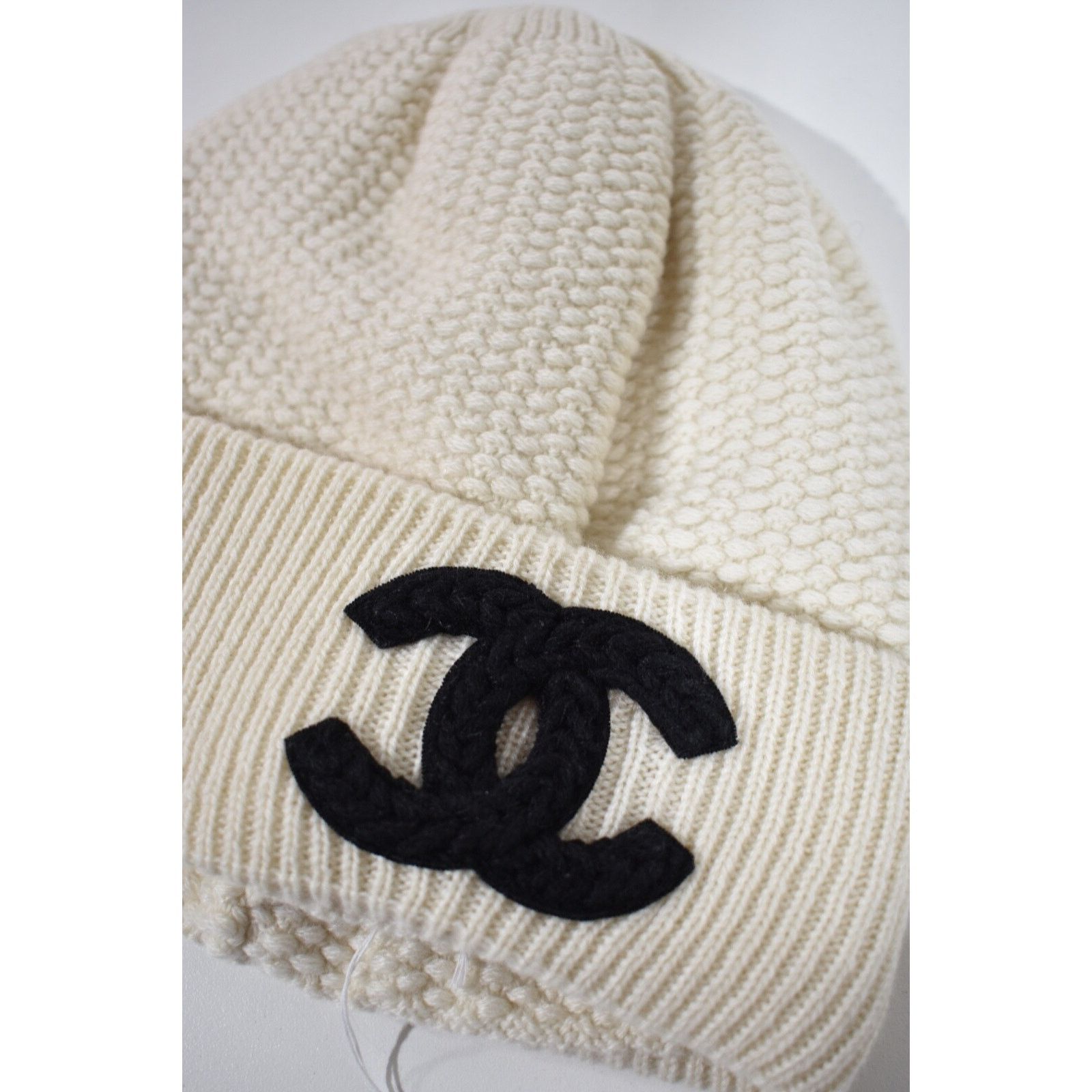 Chanel Chanel Cashmere Black Fold Over Beanie Winter Hat Cloche Size ONE SIZE - 5 Thumbnail